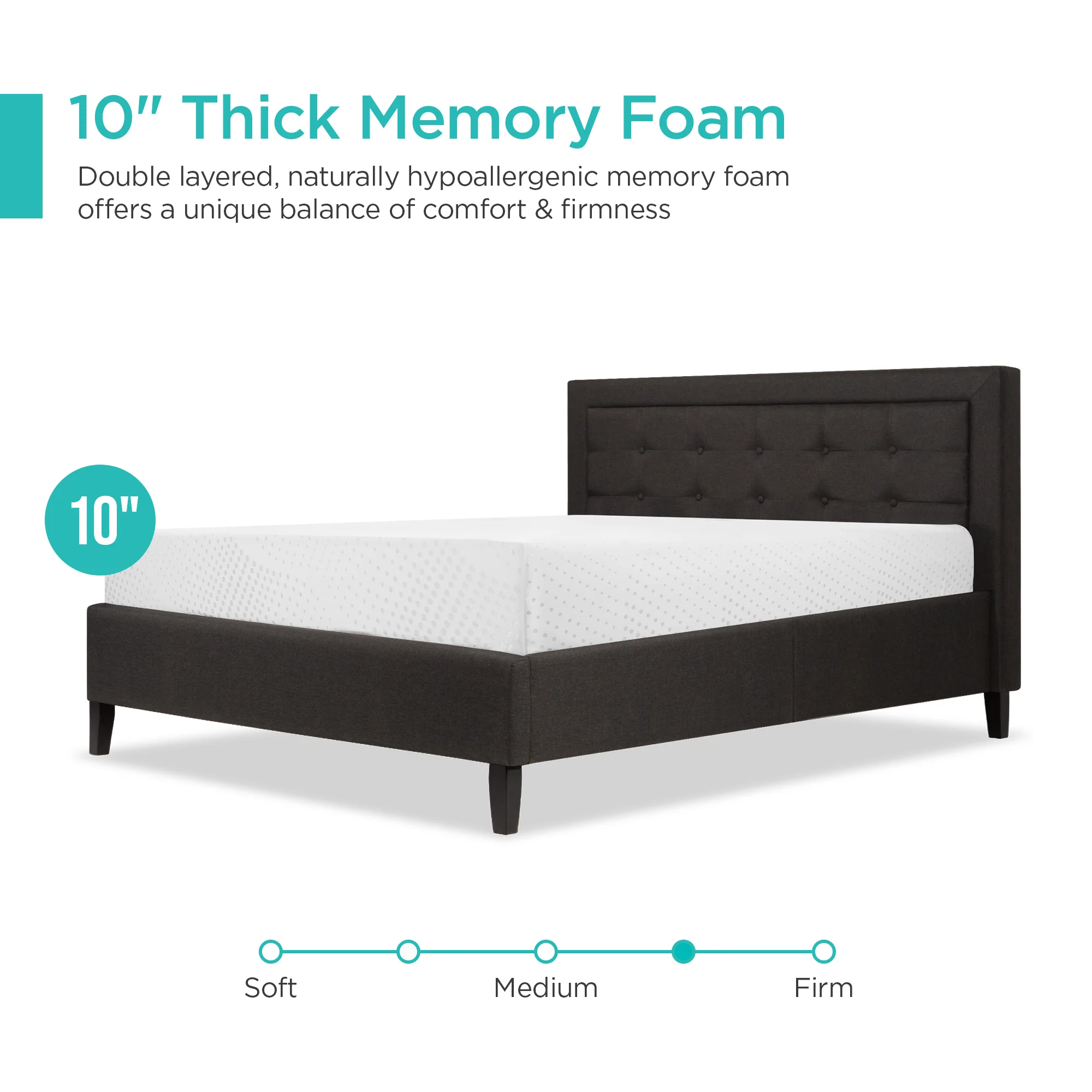 10in Dual Layered Mattress w/ Gel Memory Foam - Image 10