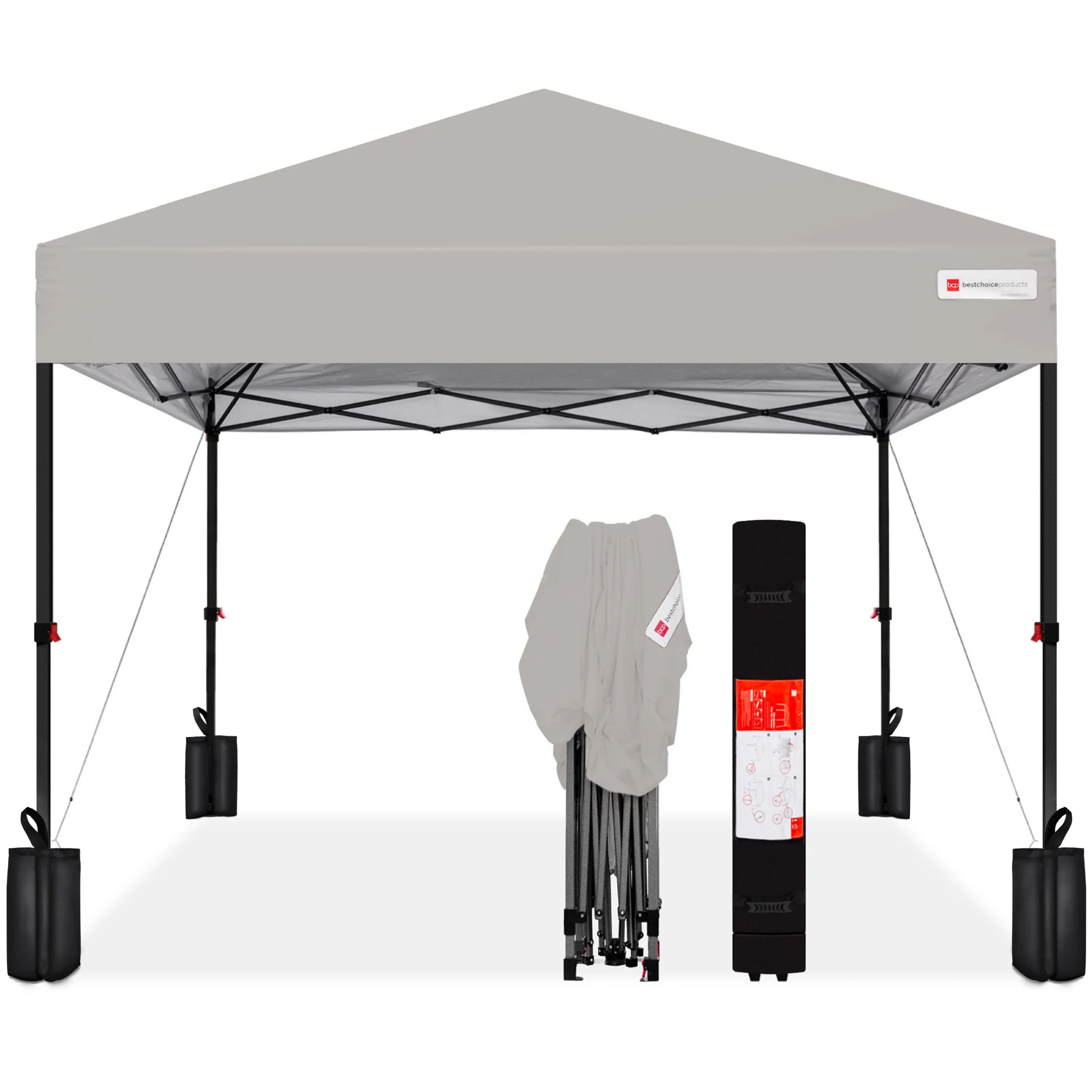 One-Person Setup Instant Pop Up Canopy w/ Case, 4 Weight Bags - 10x10ft - Image 17