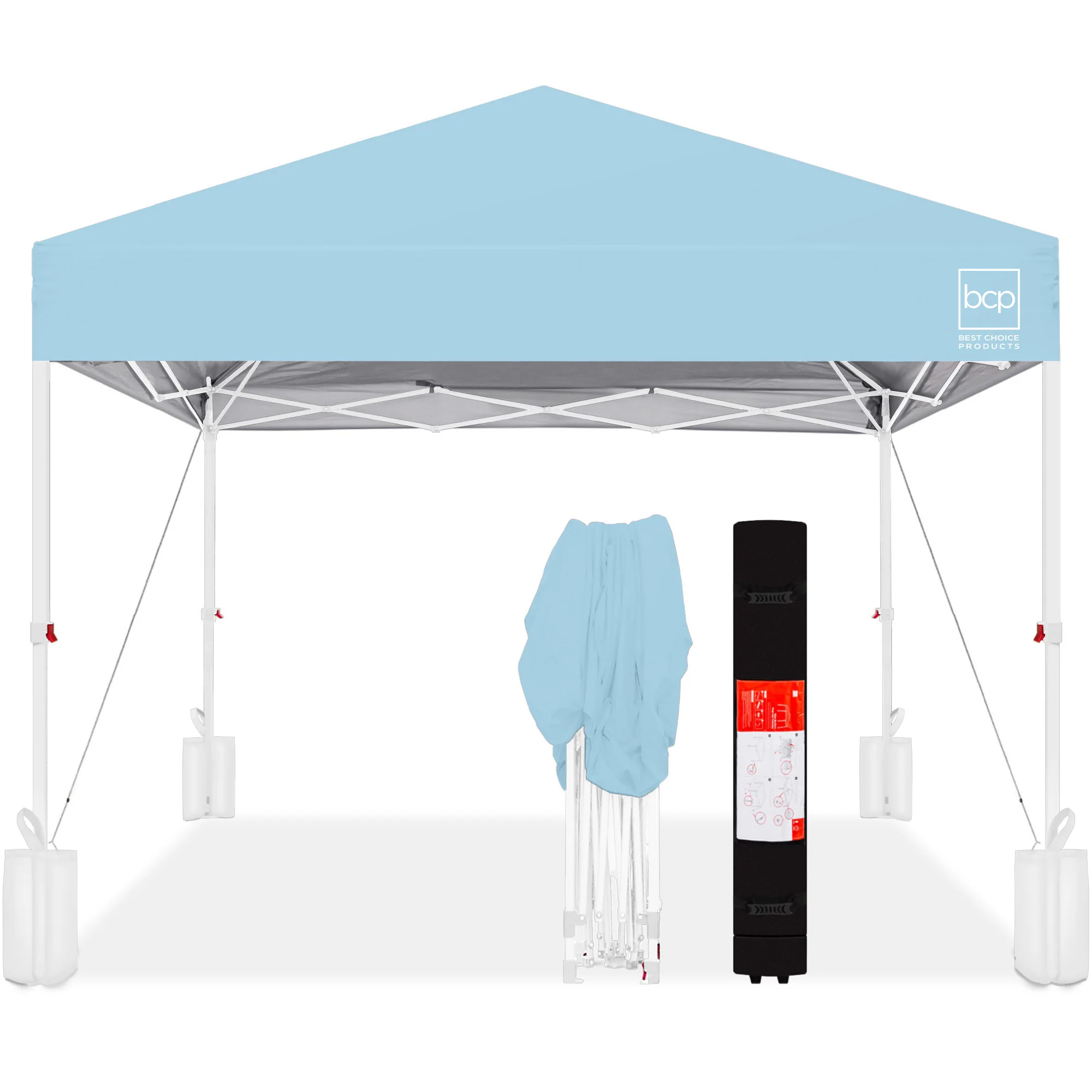 One-Person Setup Instant Pop Up Canopy w/ Case, 4 Weight Bags - 10x10ft - Image 5
