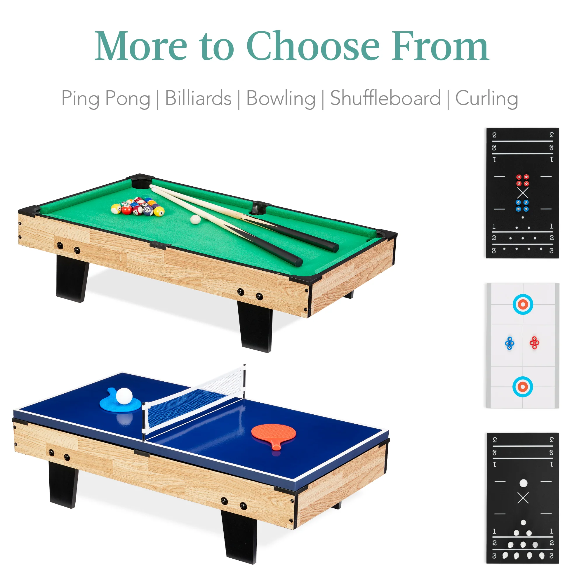 11-in-1 Combo Game Set w/ Ping Pong, Foosball, Air Hockey, 5 Storage Bags - Image 4