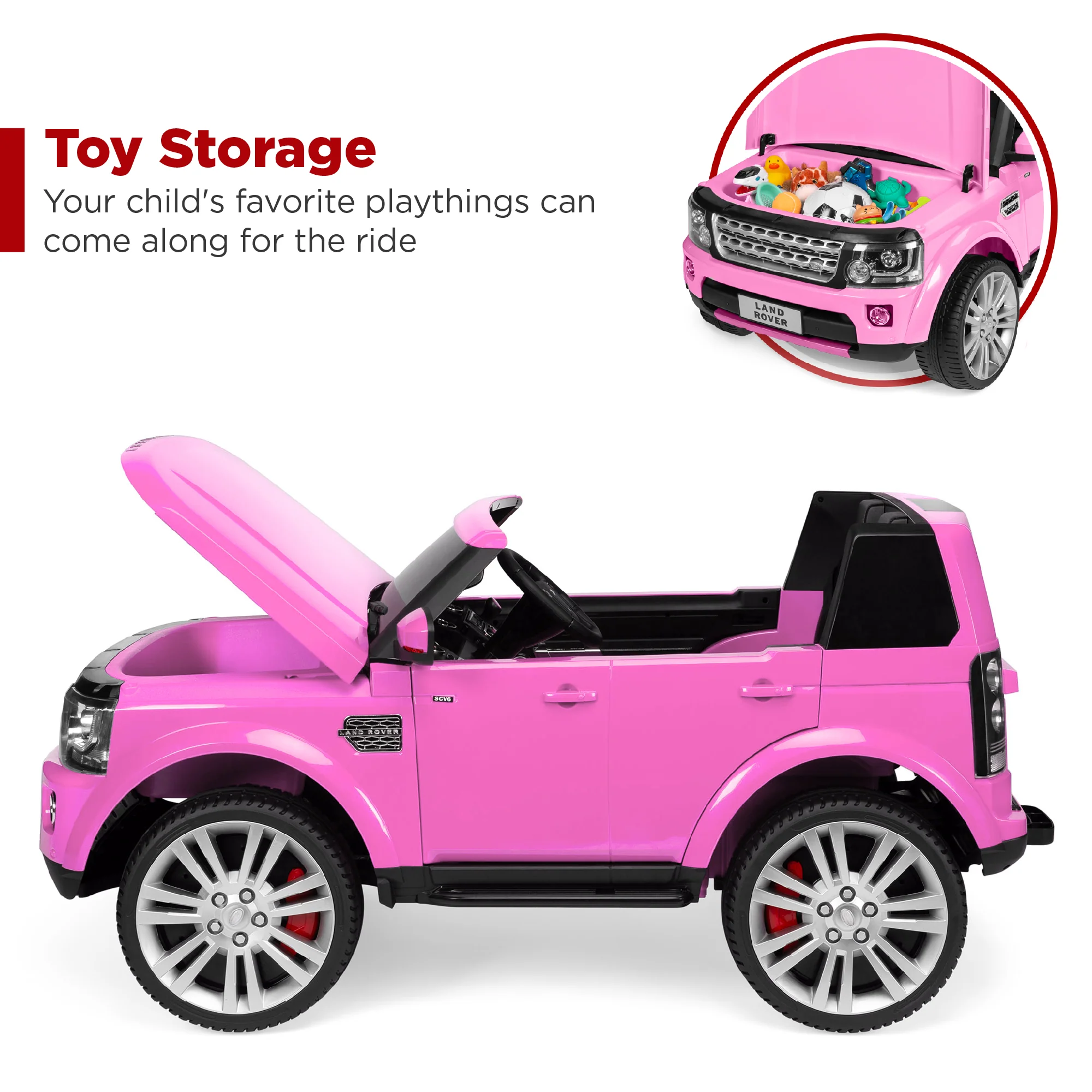 12V 2-Seater Licensed Land Rover Ride-On w/ Parent Remote Control - Image 11