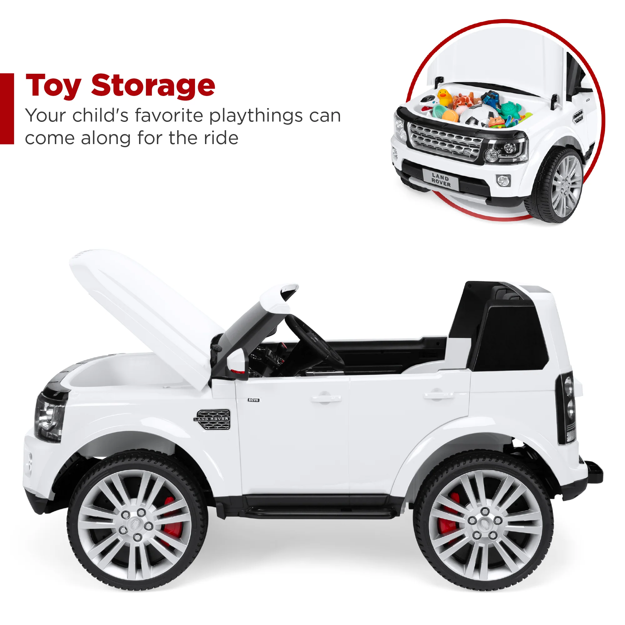 12V 2-Seater Licensed Land Rover Ride-On w/ Parent Remote Control - Image 18