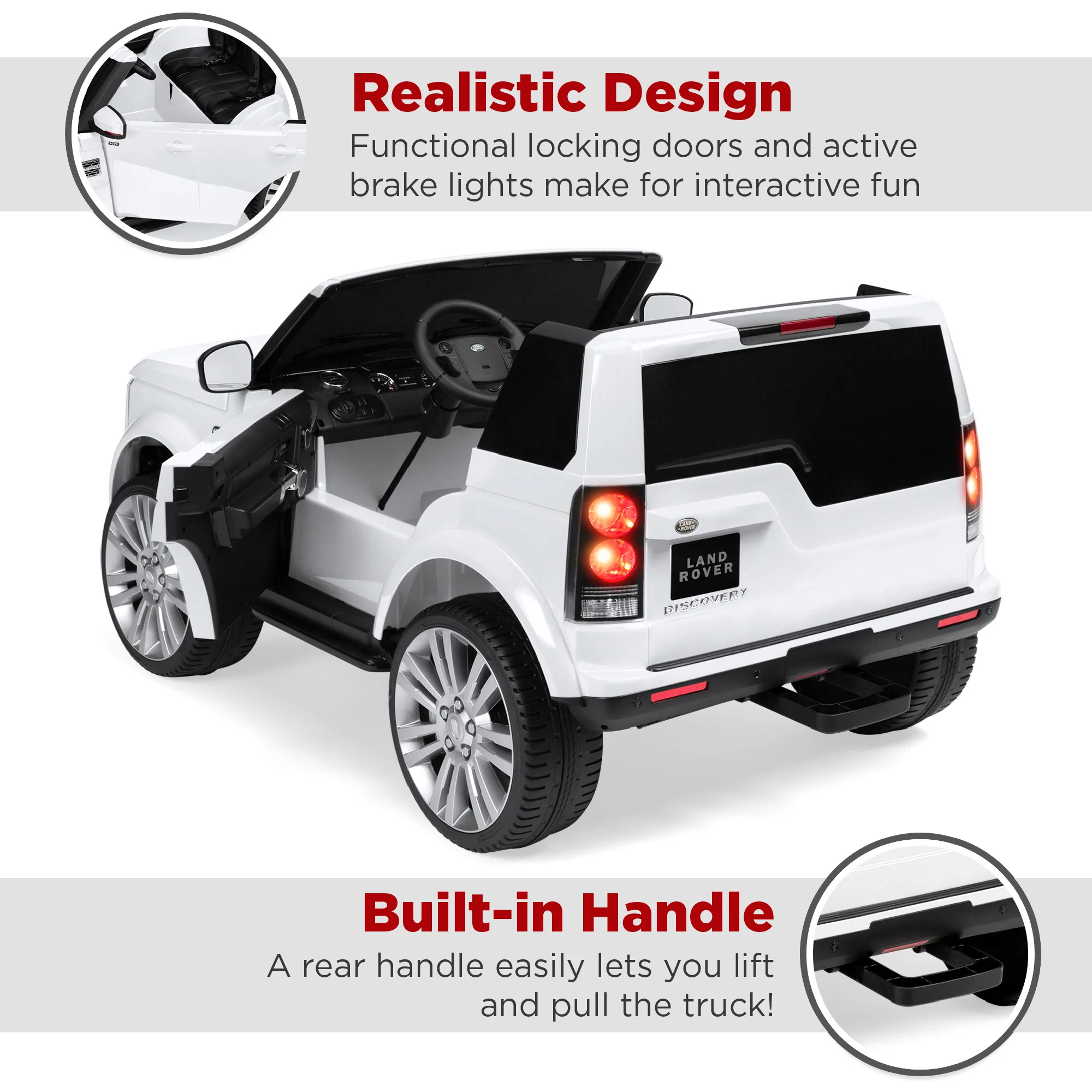 12V 2-Seater Licensed Land Rover Ride-On w/ Parent Remote Control - Image 19
