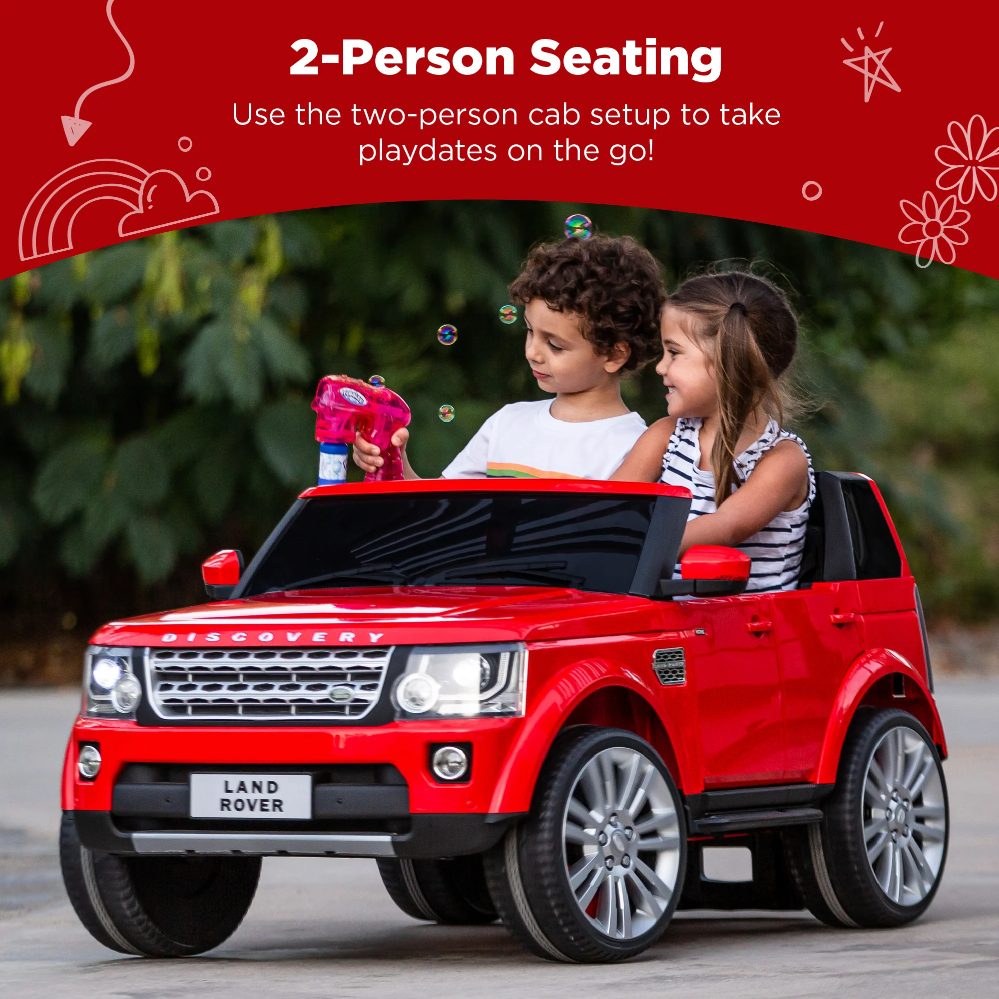12V 2-Seater Licensed Land Rover Ride-On w/ Parent Remote Control - Image 23