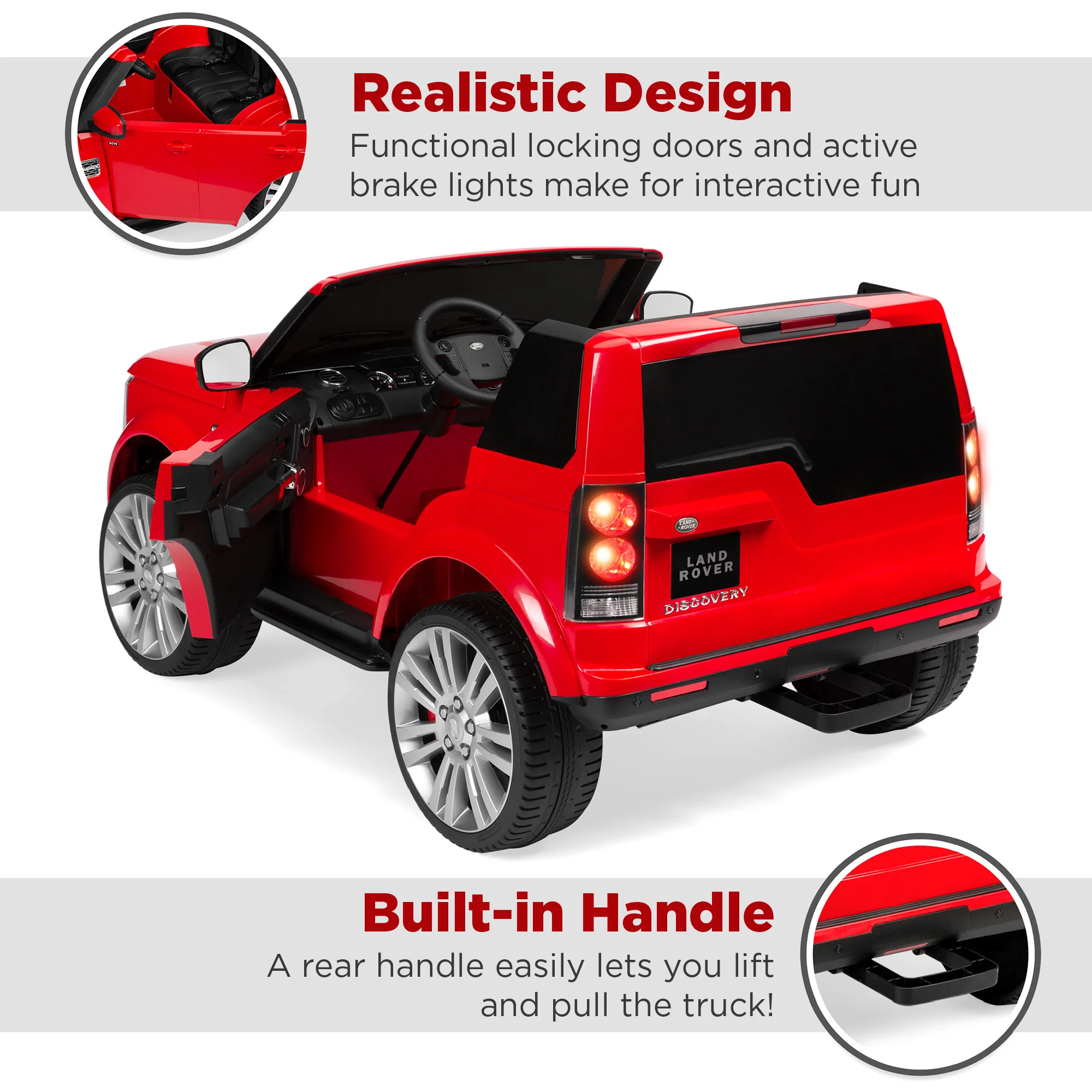 12V 2-Seater Licensed Land Rover Ride-On w/ Parent Remote Control - Image 26