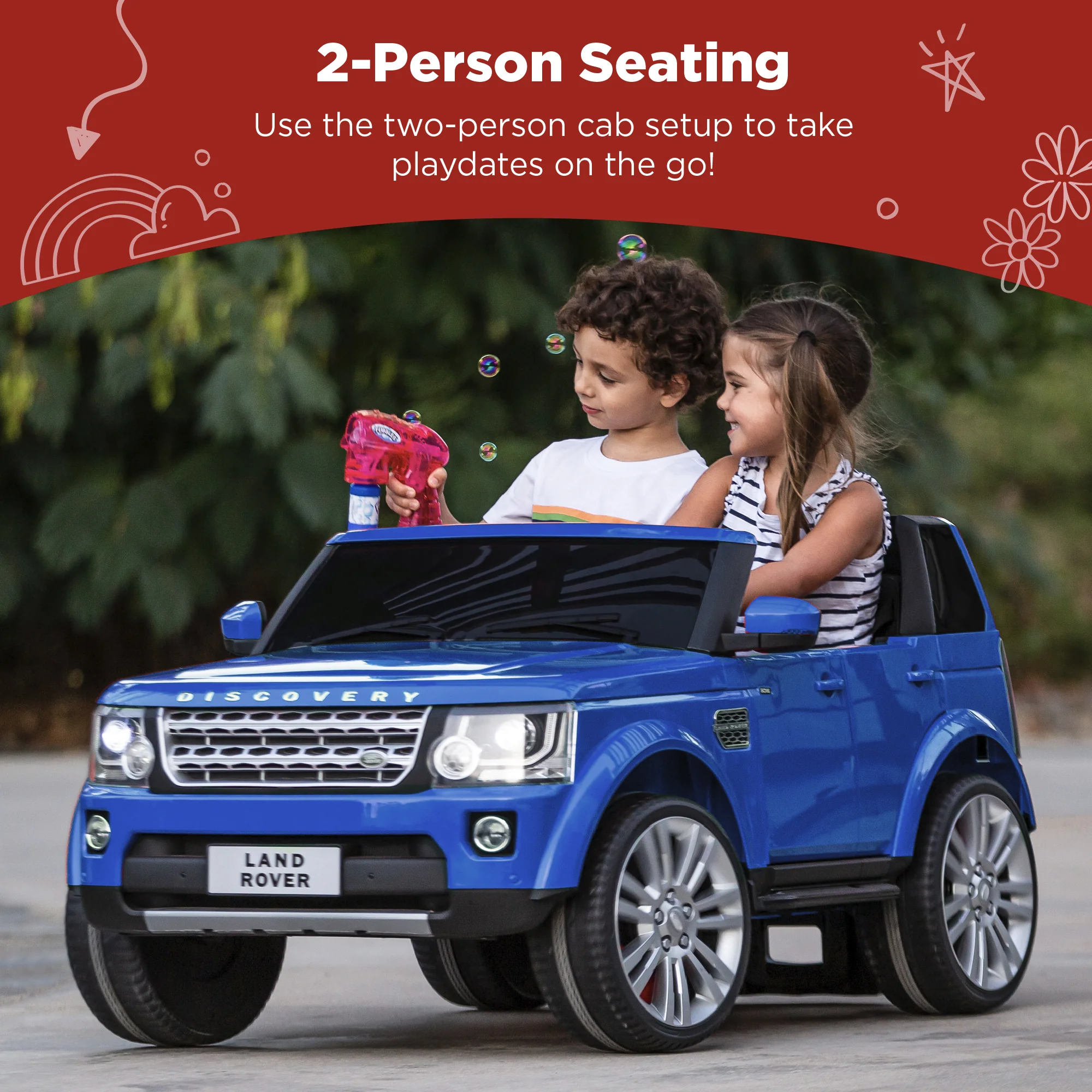 12V 2-Seater Licensed Land Rover Ride-On w/ Parent Remote Control - Image 30