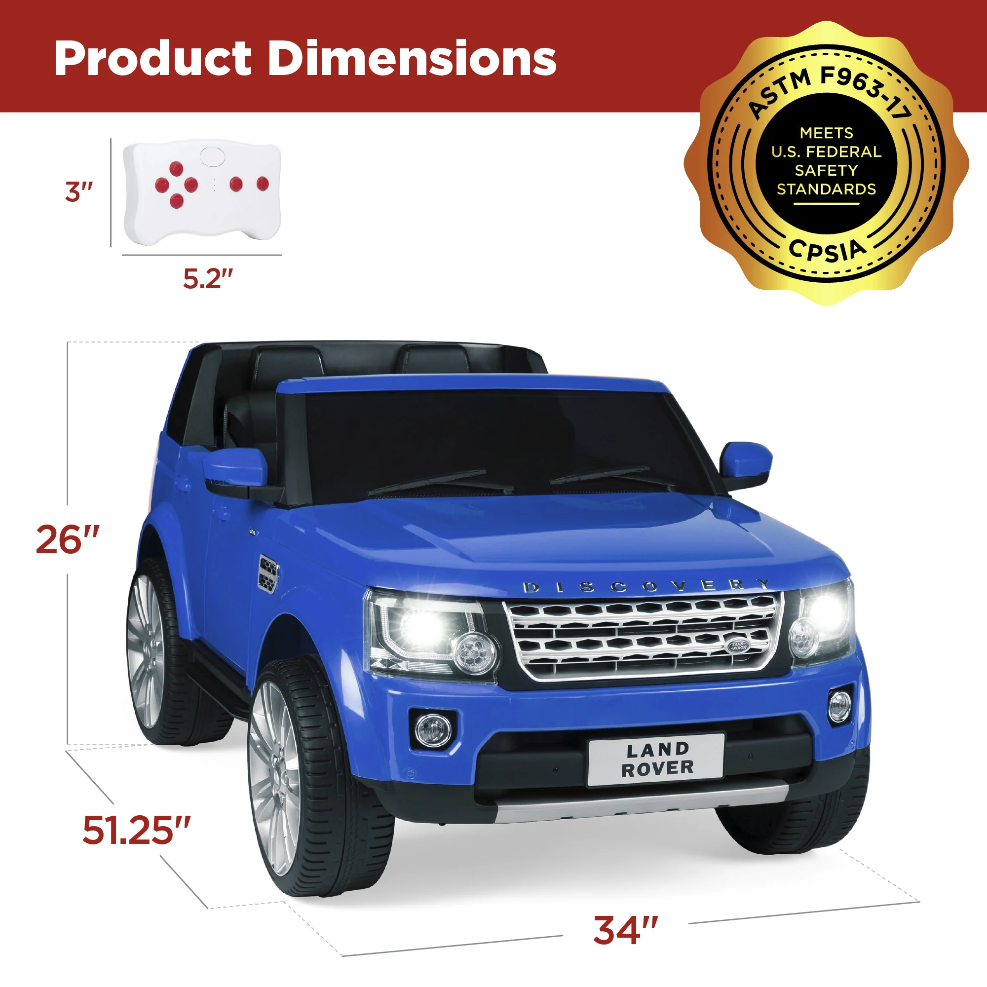 12V 2-Seater Licensed Land Rover Ride-On w/ Parent Remote Control - Image 35