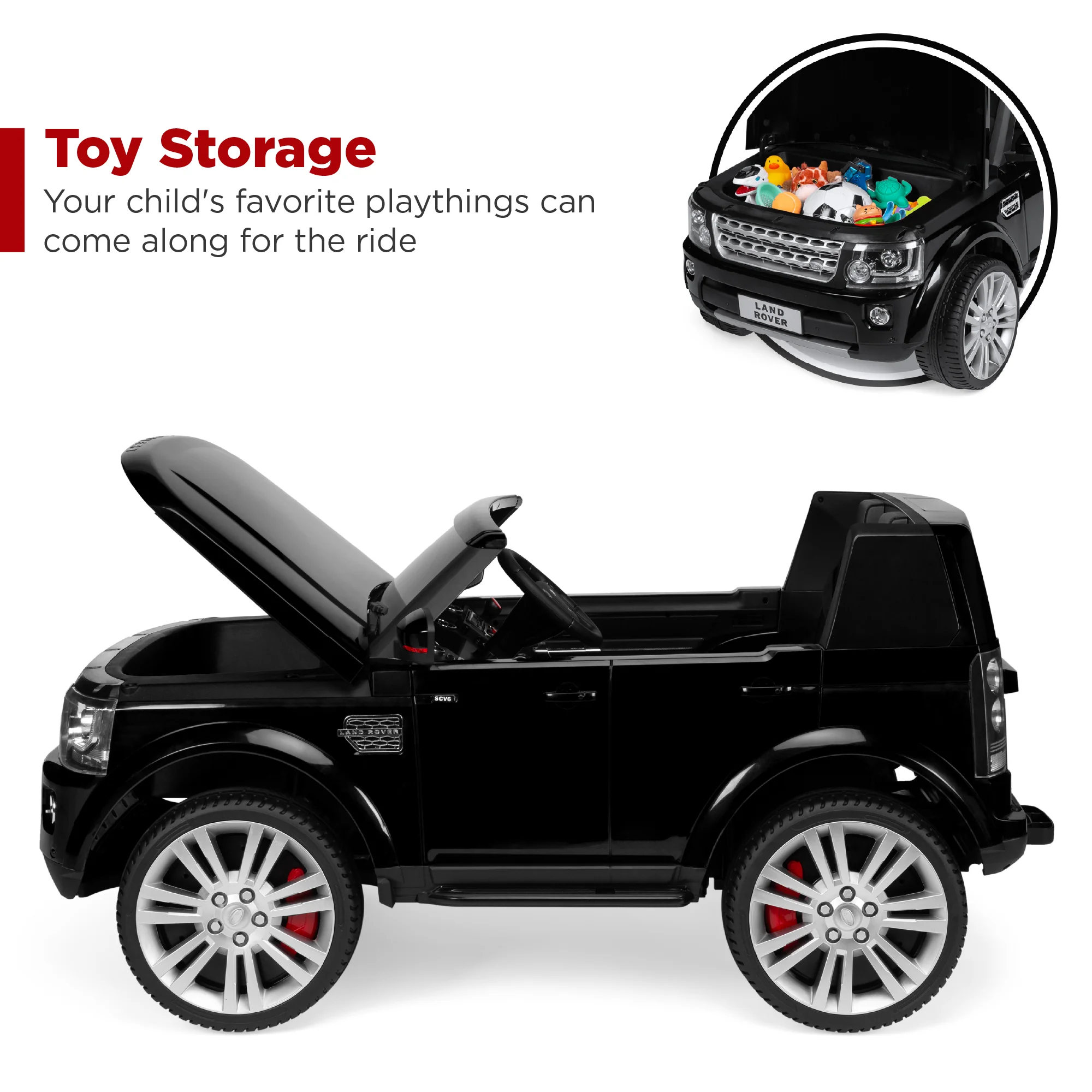 12V 2-Seater Licensed Land Rover Ride-On w/ Parent Remote Control - Image 4