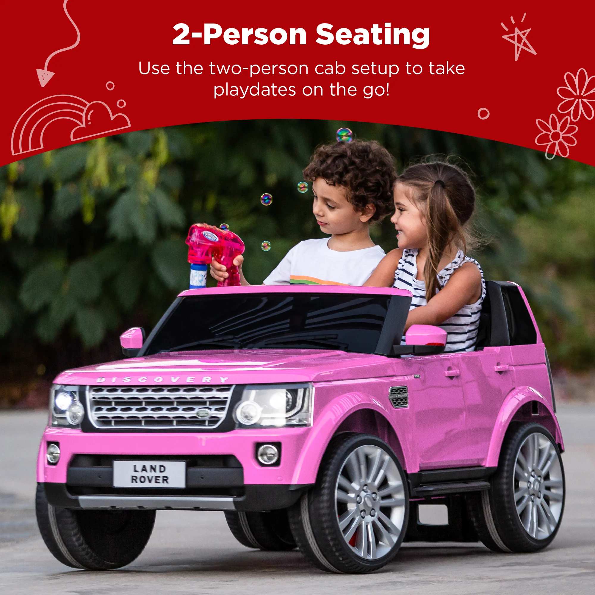 12V 2-Seater Licensed Land Rover Ride-On w/ Parent Remote Control - Image 9