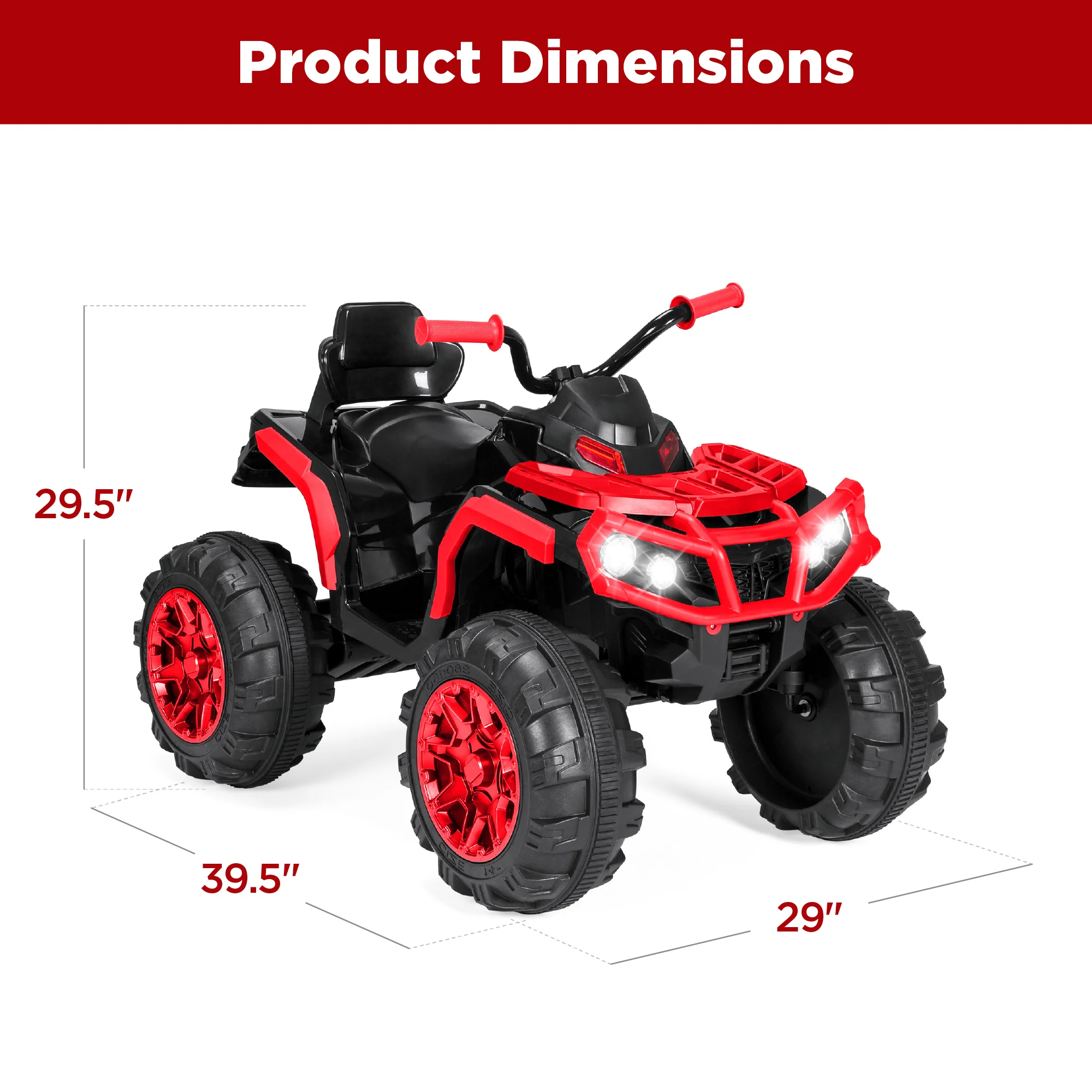 12V Kids Ride-On 4-Wheeler Quad ATV Car w/ 3.7mph Max, Bluetooth, Headlights - Image 14