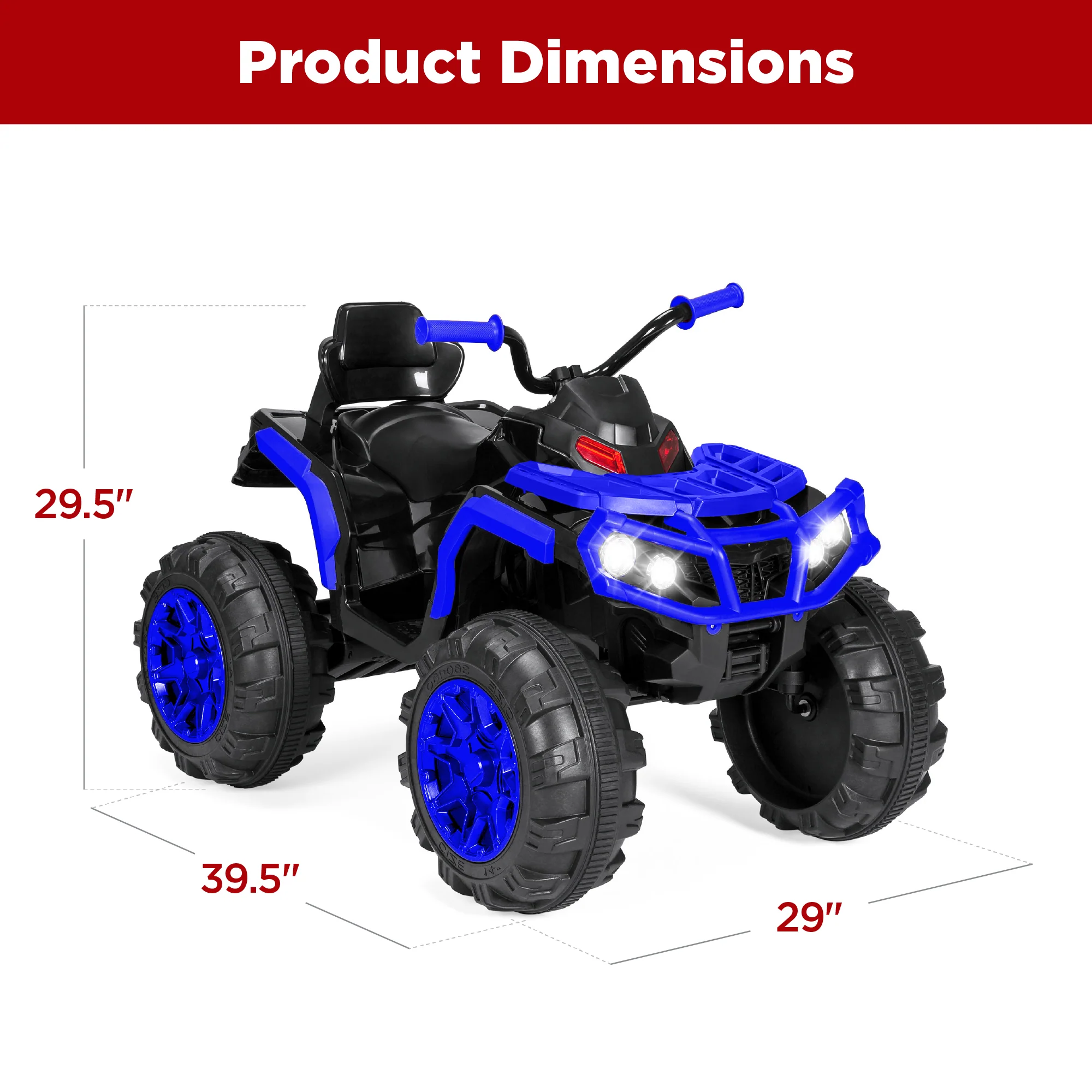 12V Kids Ride-On 4-Wheeler Quad ATV Car w/ 3.7mph Max, Bluetooth, Headlights - Image 21