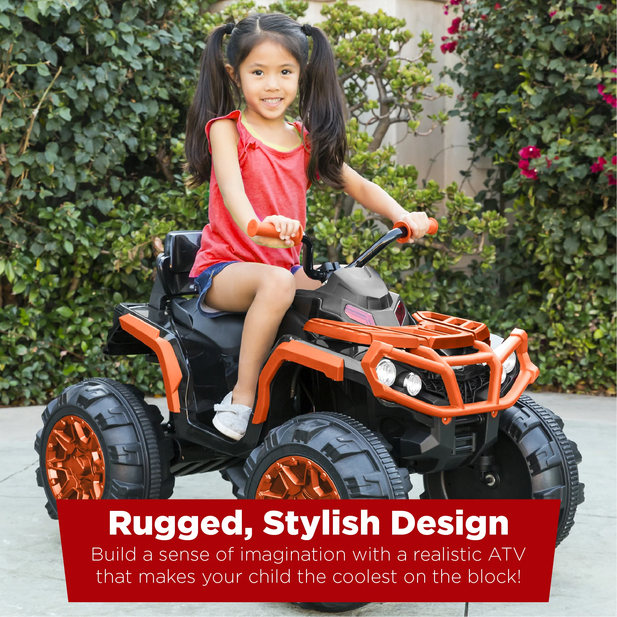 12V Kids Ride-On 4-Wheeler Quad ATV Car w/ 3.7mph Max, Bluetooth, Headlights - Image 23