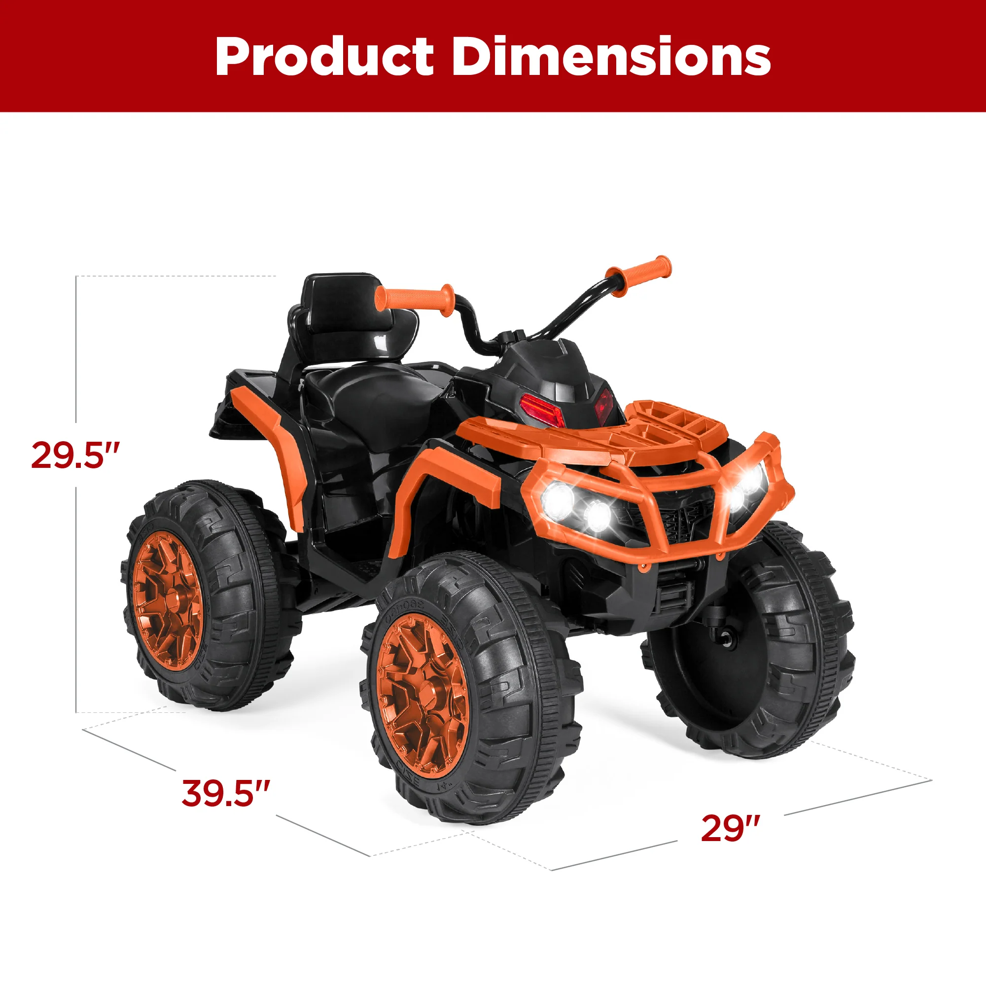 12V Kids Ride-On 4-Wheeler Quad ATV Car w/ 3.7mph Max, Bluetooth, Headlights - Image 28