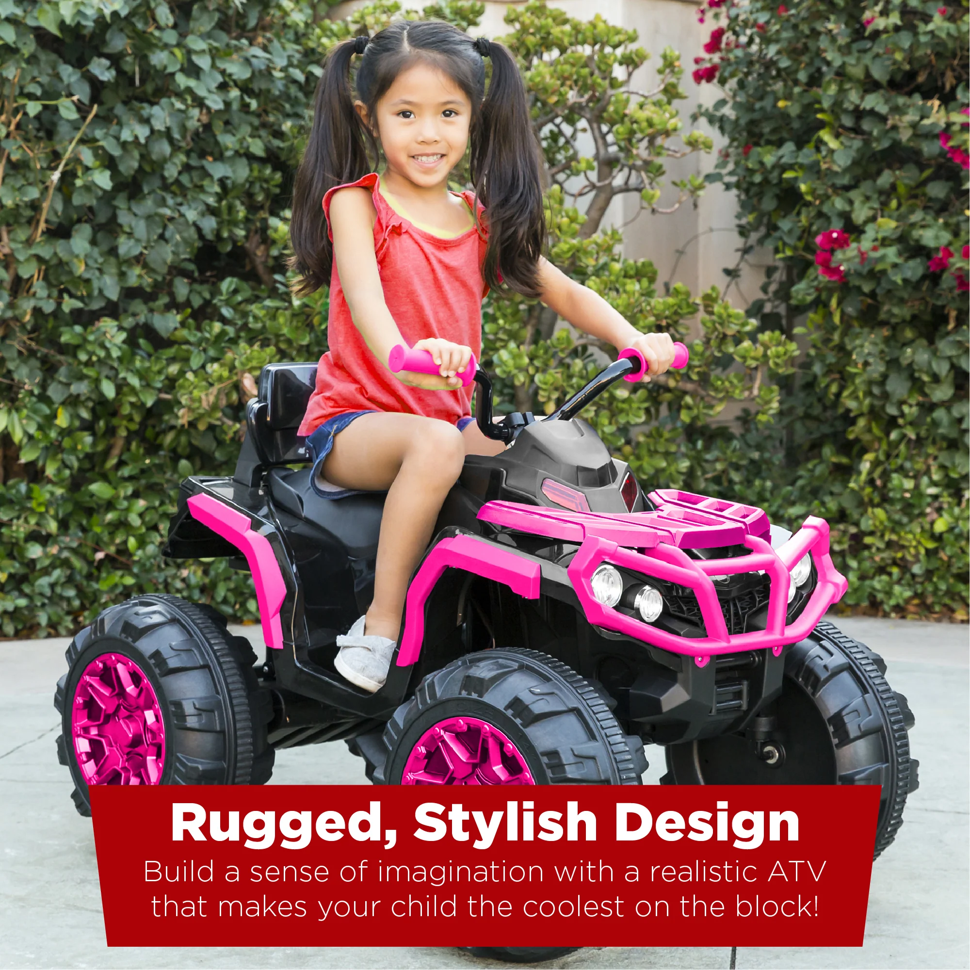 12V Kids Ride-On 4-Wheeler Quad ATV Car w/ 3.7mph Max, Bluetooth, Headlights - Image 30