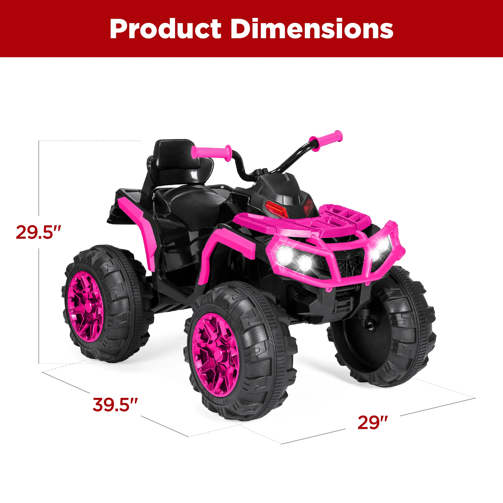 12V Kids Ride-On 4-Wheeler Quad ATV Car w/ 3.7mph Max, Bluetooth, Headlights - Image 35