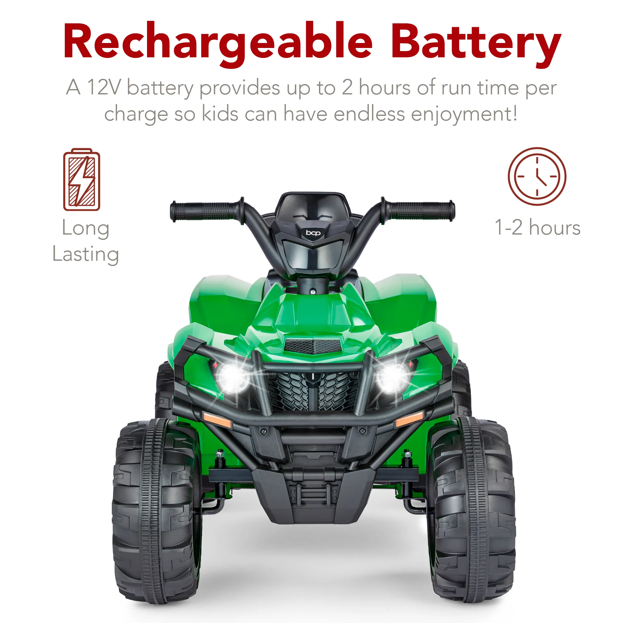 12V Kids Ride-On 4-Wheeler Quad ATV Car w/ 2.4mph Max, Bluetooth, Headlights - Image 40