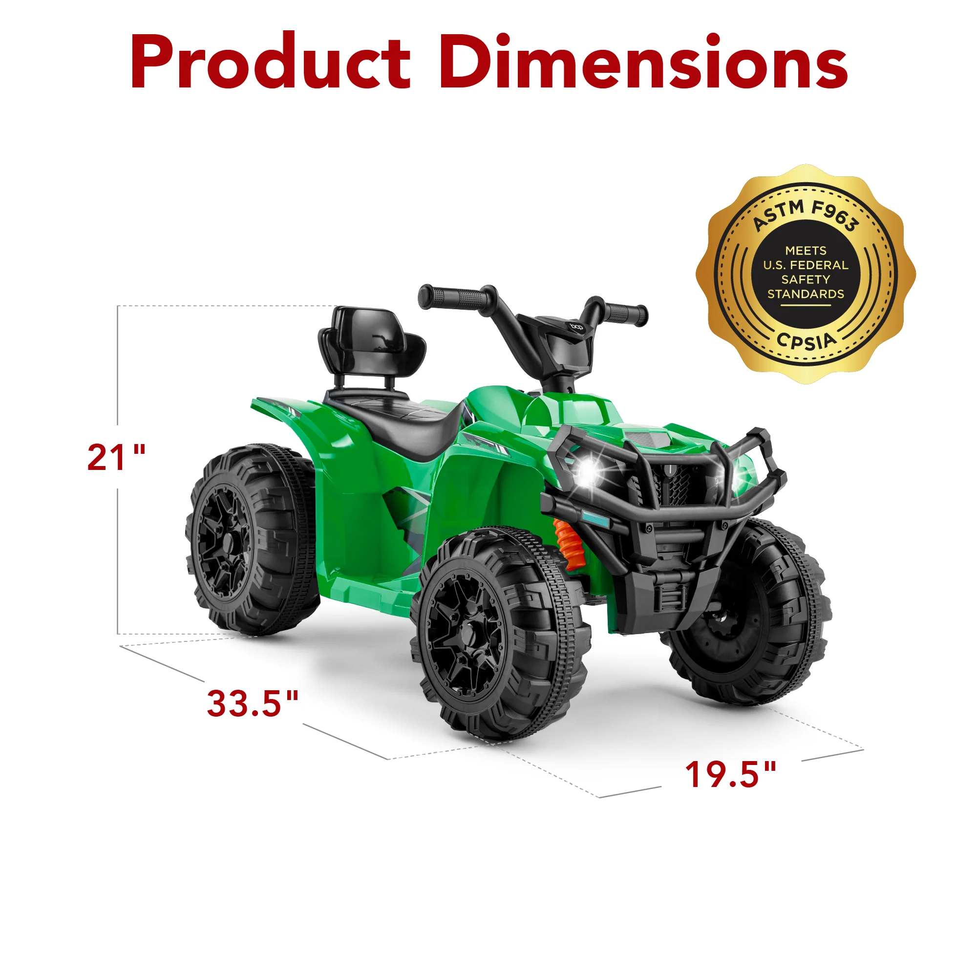 12V Kids Ride-On 4-Wheeler Quad ATV Car w/ 2.4mph Max, Bluetooth, Headlights - Image 42