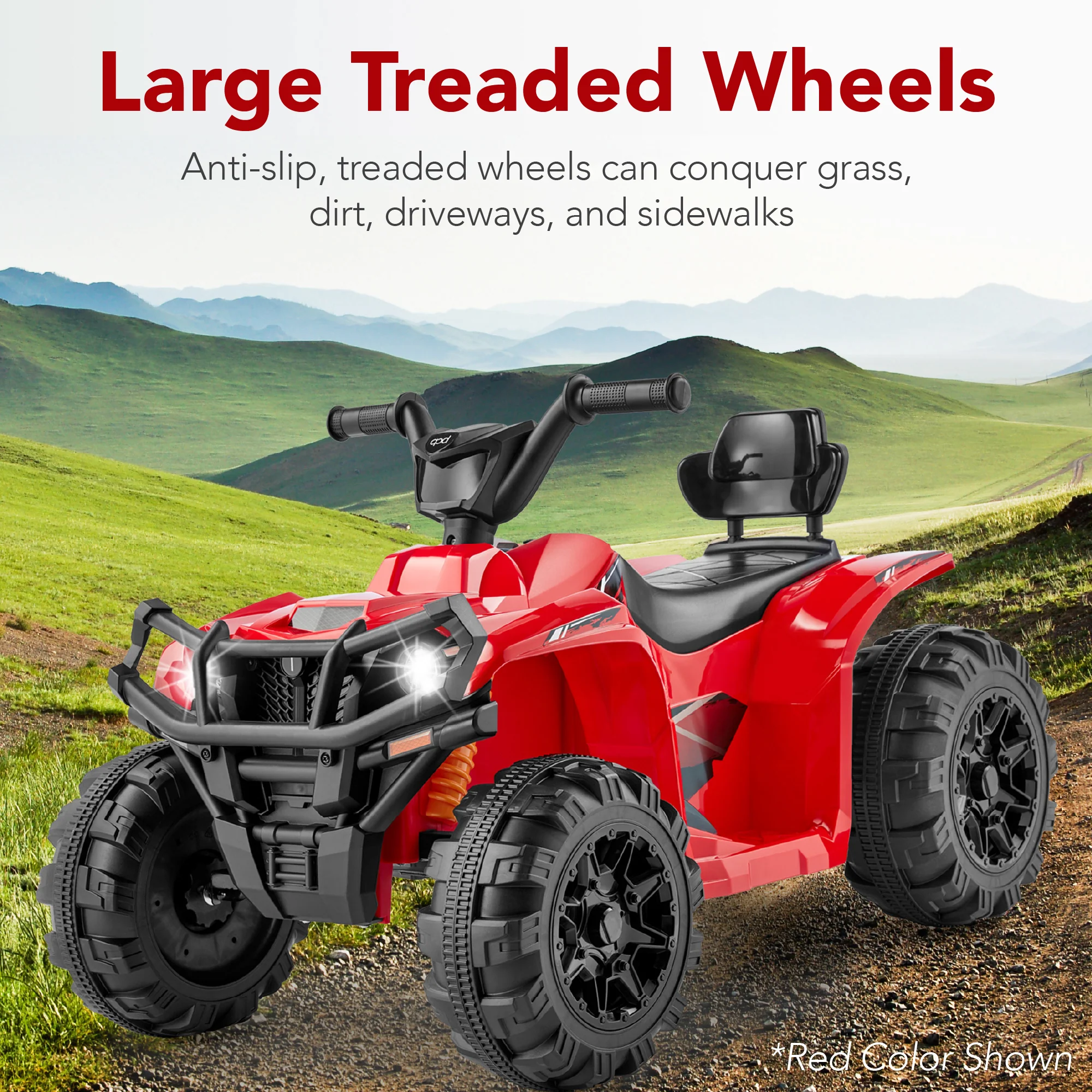 12V Kids Ride-On 4-Wheeler Quad ATV Car w/ 2.4mph Max, Bluetooth, Headlights - Image 44