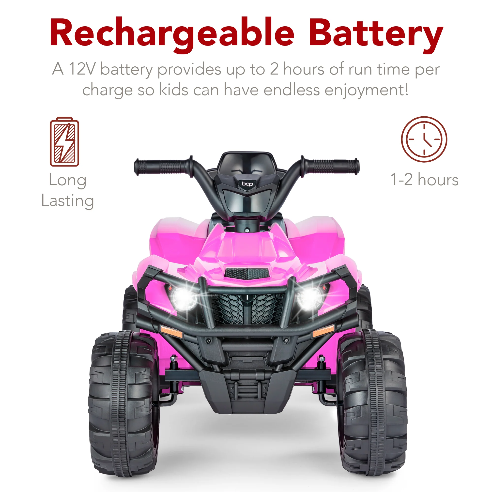 12V Kids Ride-On 4-Wheeler Quad ATV Car w/ 2.4mph Max, Bluetooth, Headlights - Image 47
