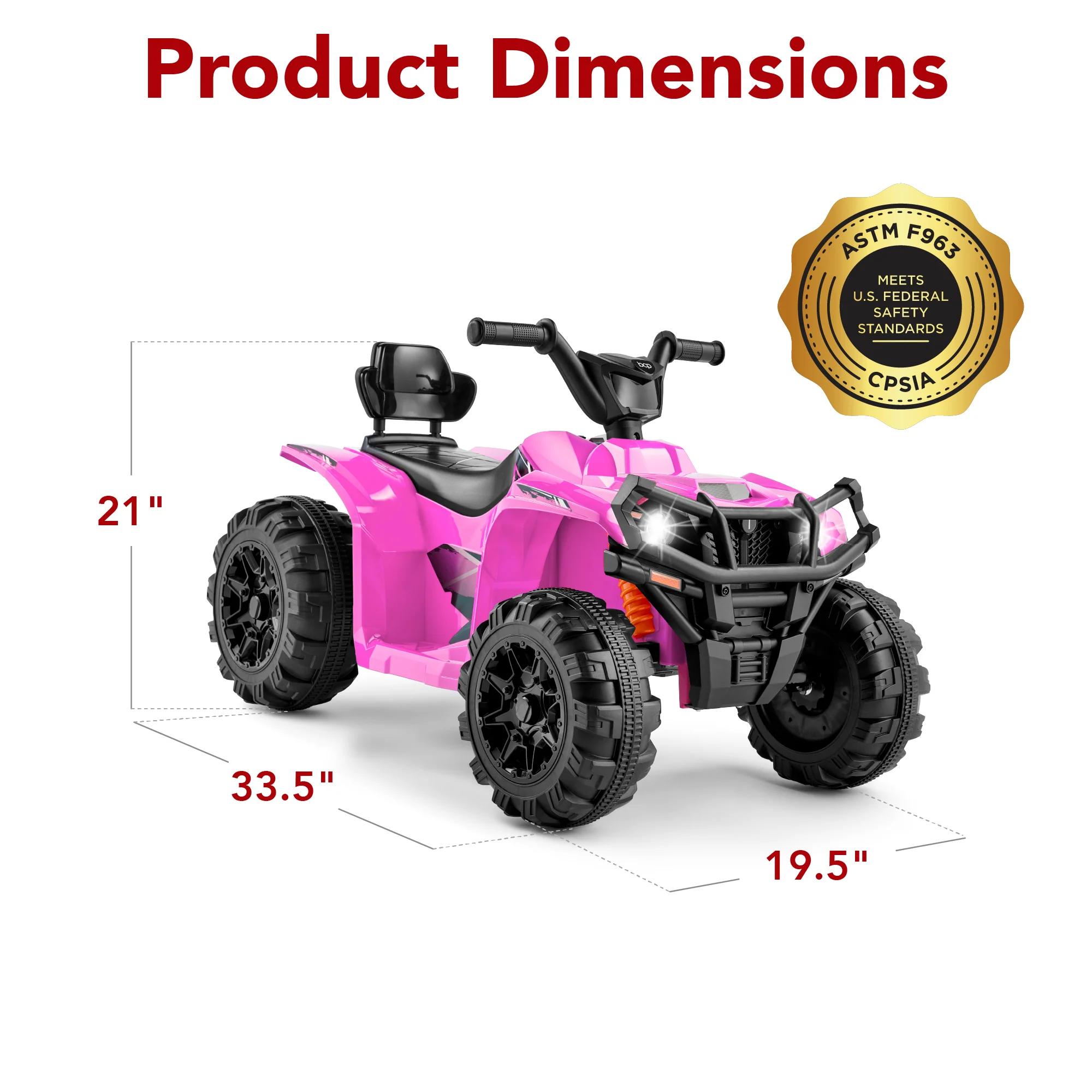 12V Kids Ride-On 4-Wheeler Quad ATV Car w/ 2.4mph Max, Bluetooth, Headlights - Image 49