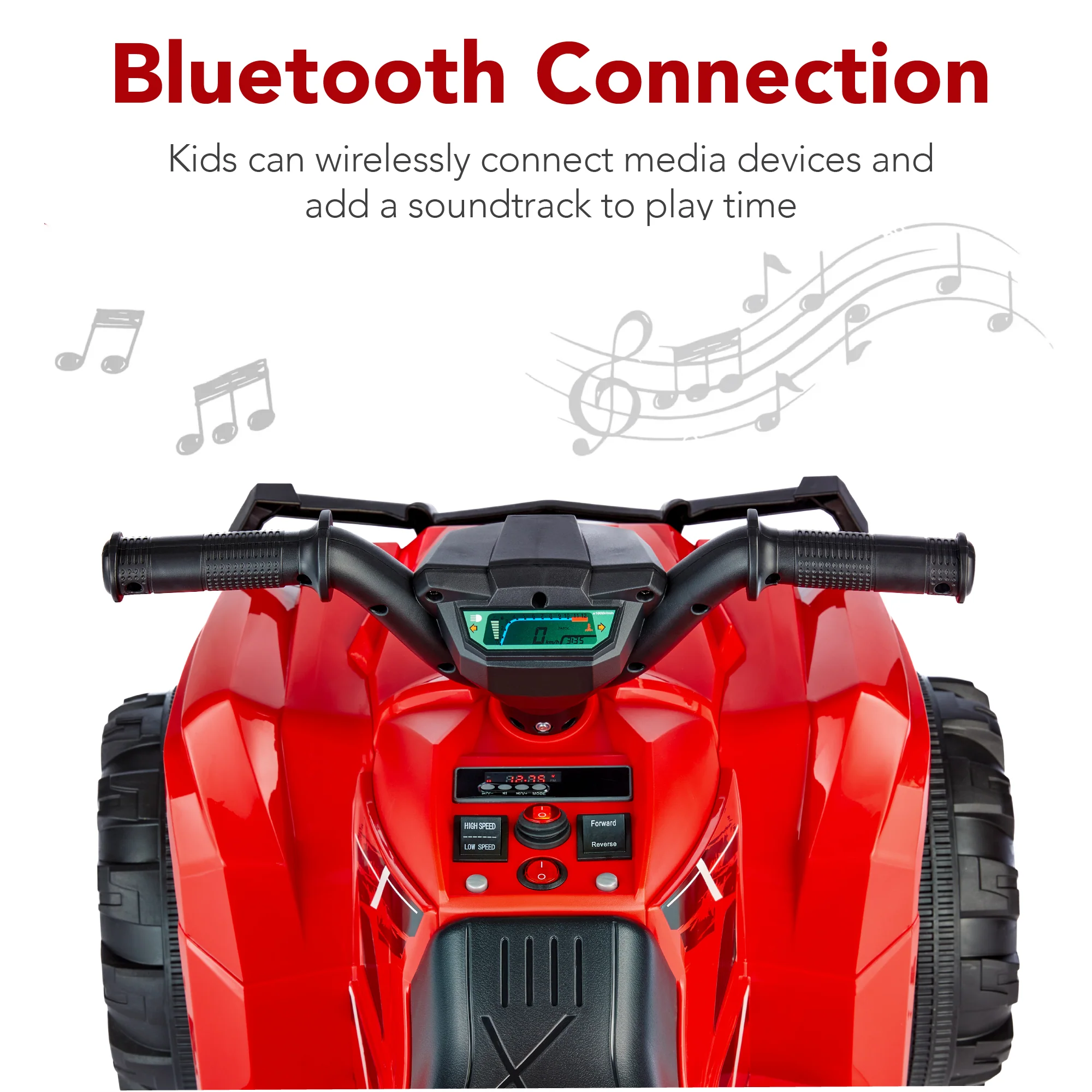 12V Kids Ride-On 4-Wheeler Quad ATV Car w/ 2.4mph Max, Bluetooth, Headlights - Image 52