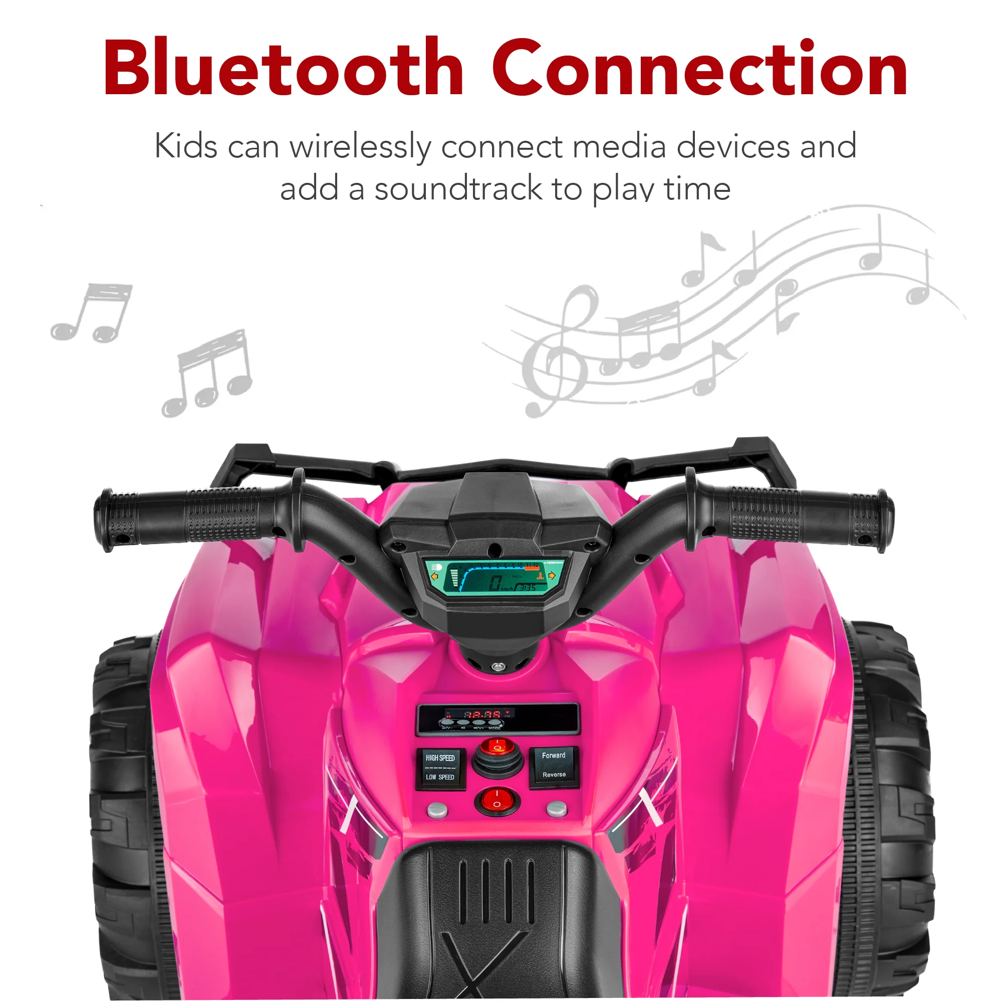 12V Kids Ride-On 4-Wheeler Quad ATV Car w/ 2.4mph Max, Bluetooth, Headlights - Image 59
