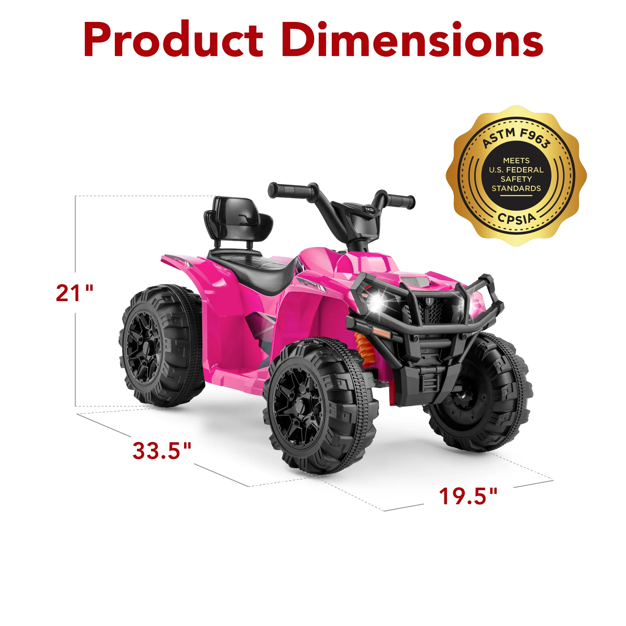 12V Kids Ride-On 4-Wheeler Quad ATV Car w/ 2.4mph Max, Bluetooth, Headlights - Image 63