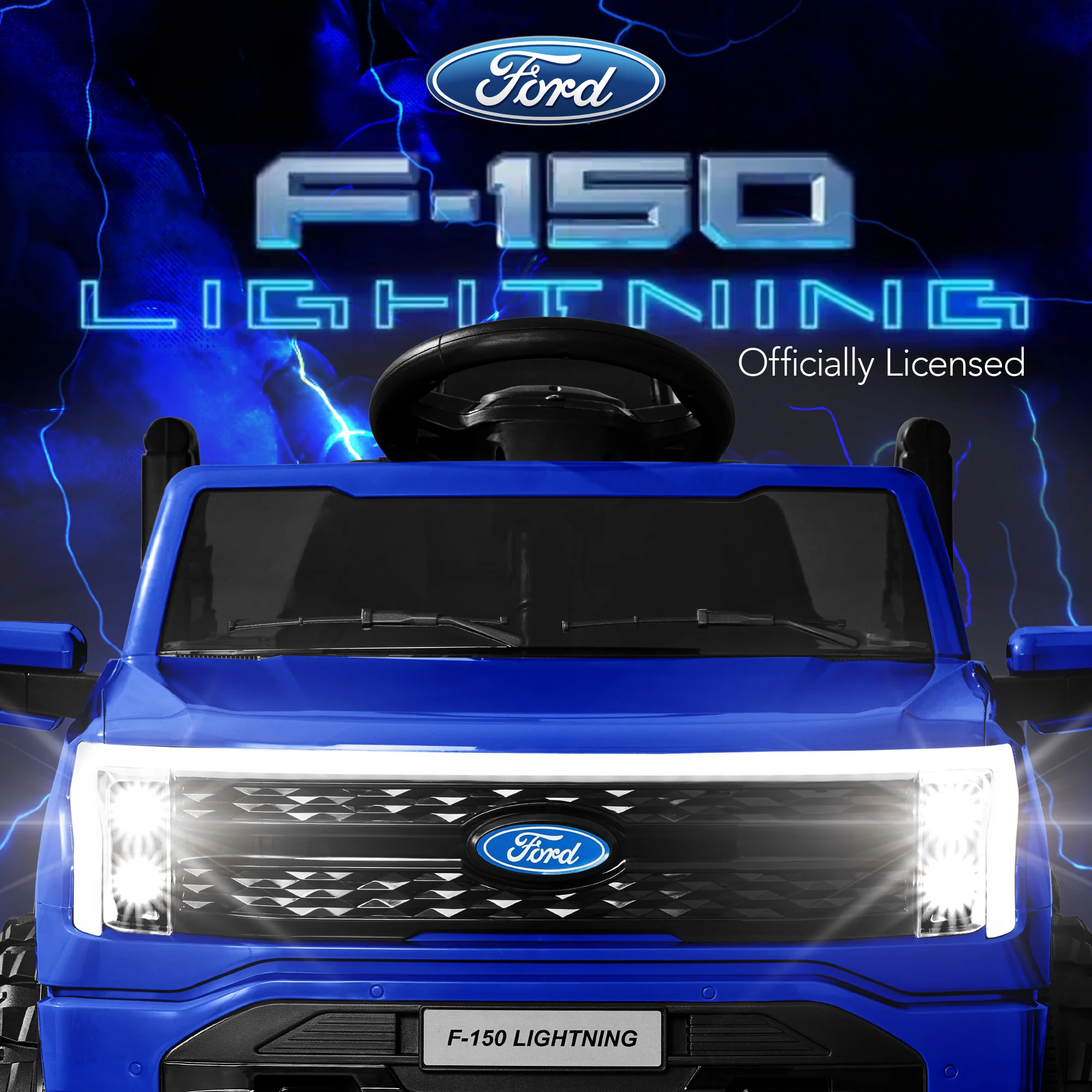 12V Kids Ride On Car Officially Licensed Ford Lightning w/ Remote, 2 Speeds - Image 30