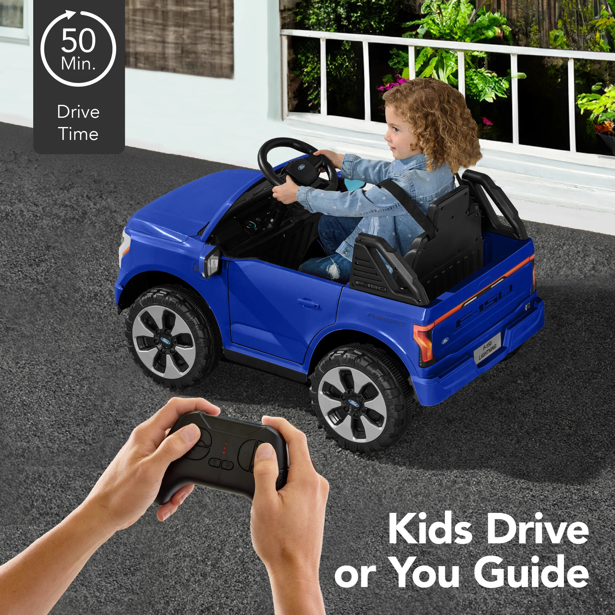 12V Kids Ride On Car Officially Licensed Ford Lightning w/ Remote, 2 Speeds - Image 31