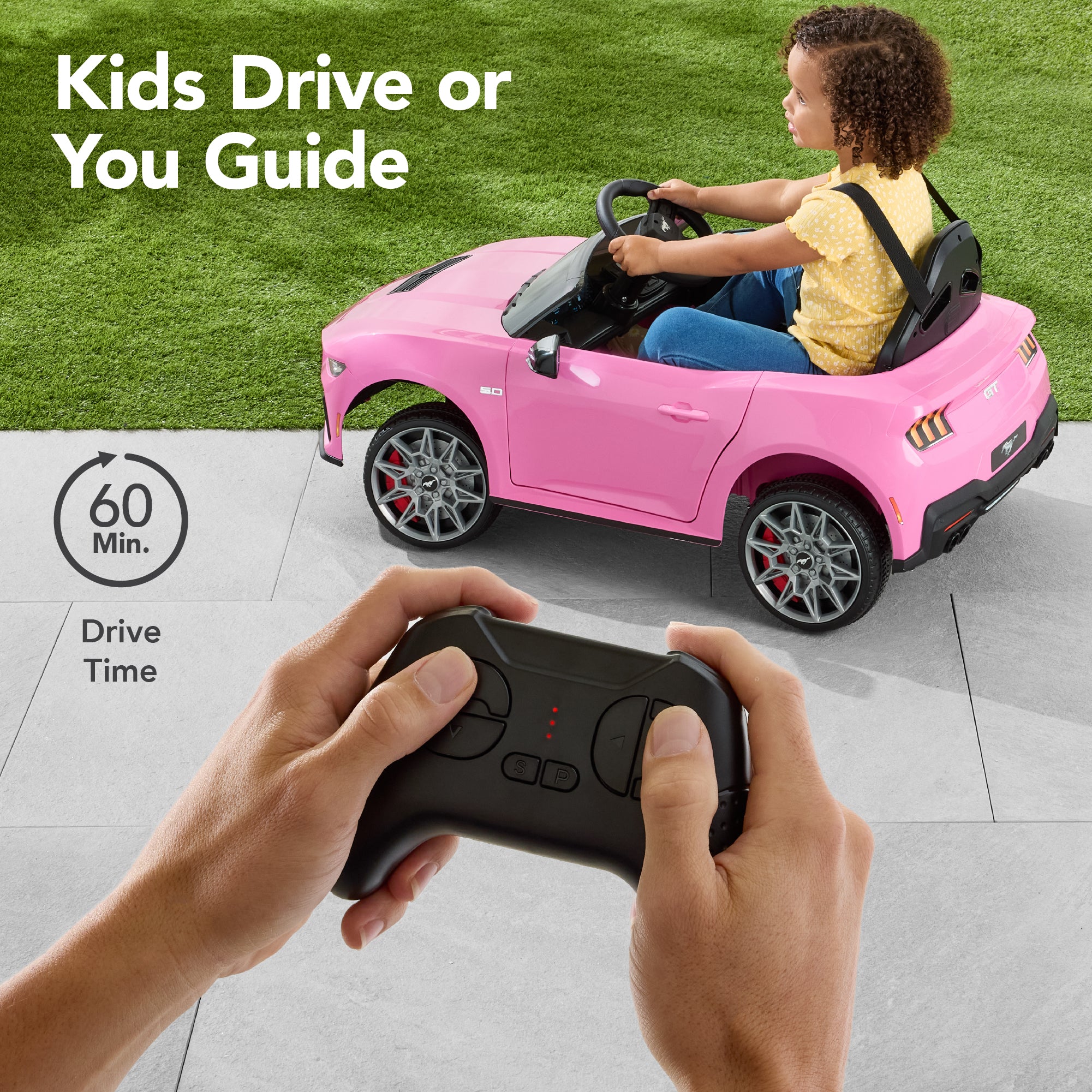 12V Kids Ride-On Car Officially Licensed Ford Mustang w/ Remote, 2 Speeds - Image 3