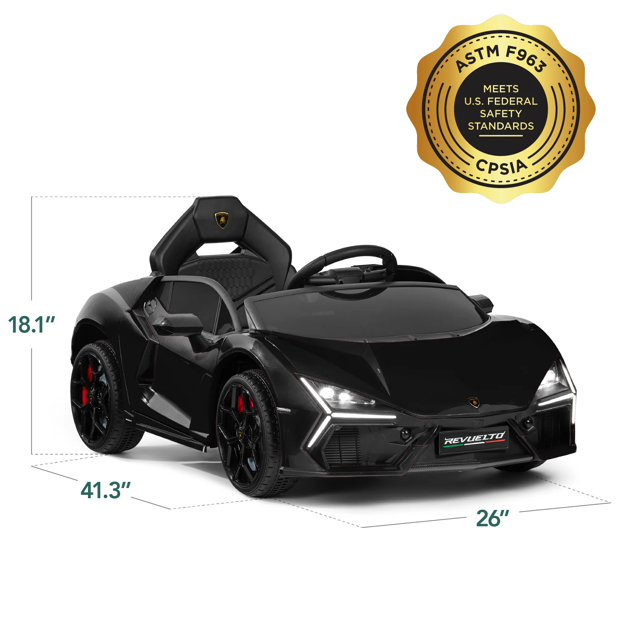 12V Kids Ride-On Car Officially Licensed Lamborghini Revuelto w/ Remote - Image 20