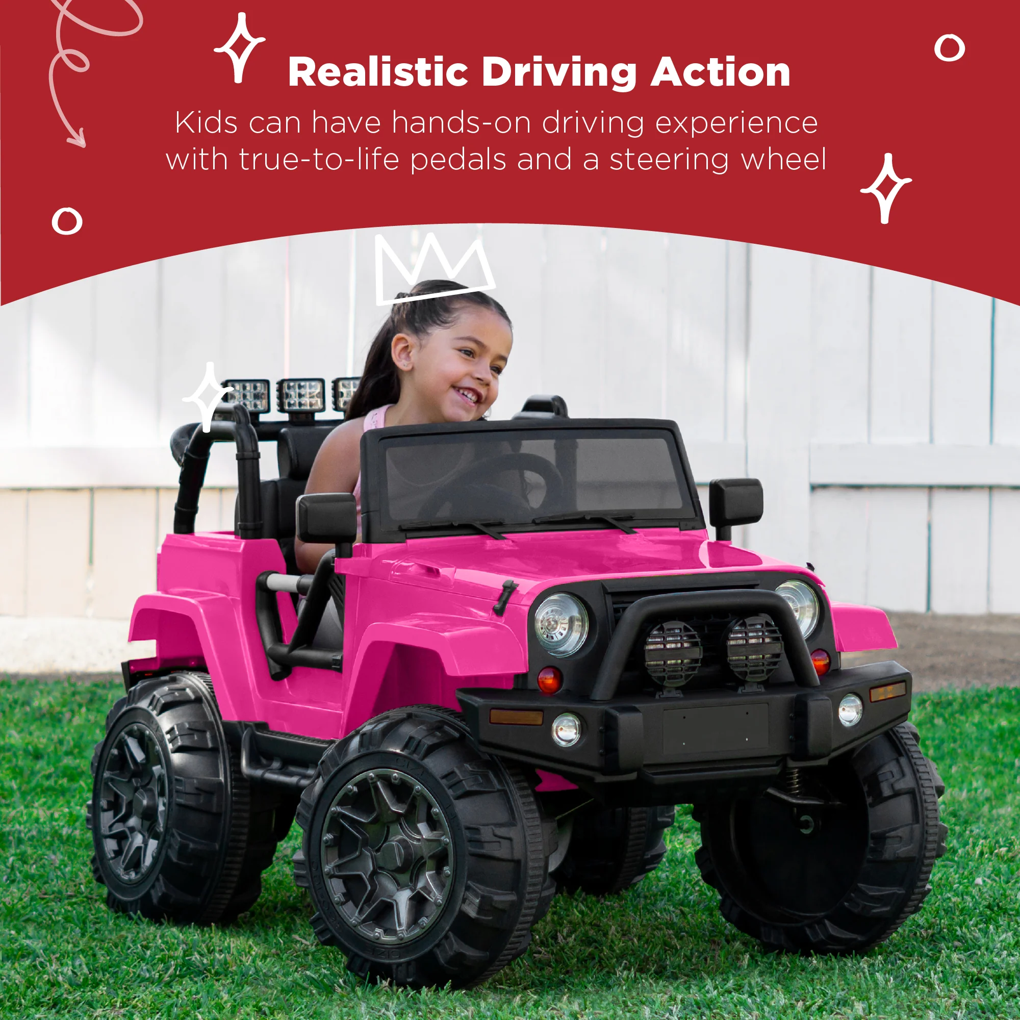 Jumbo 12V Kids Electric Ride On Car with Parent Remote, Seat Harness - Image 11
