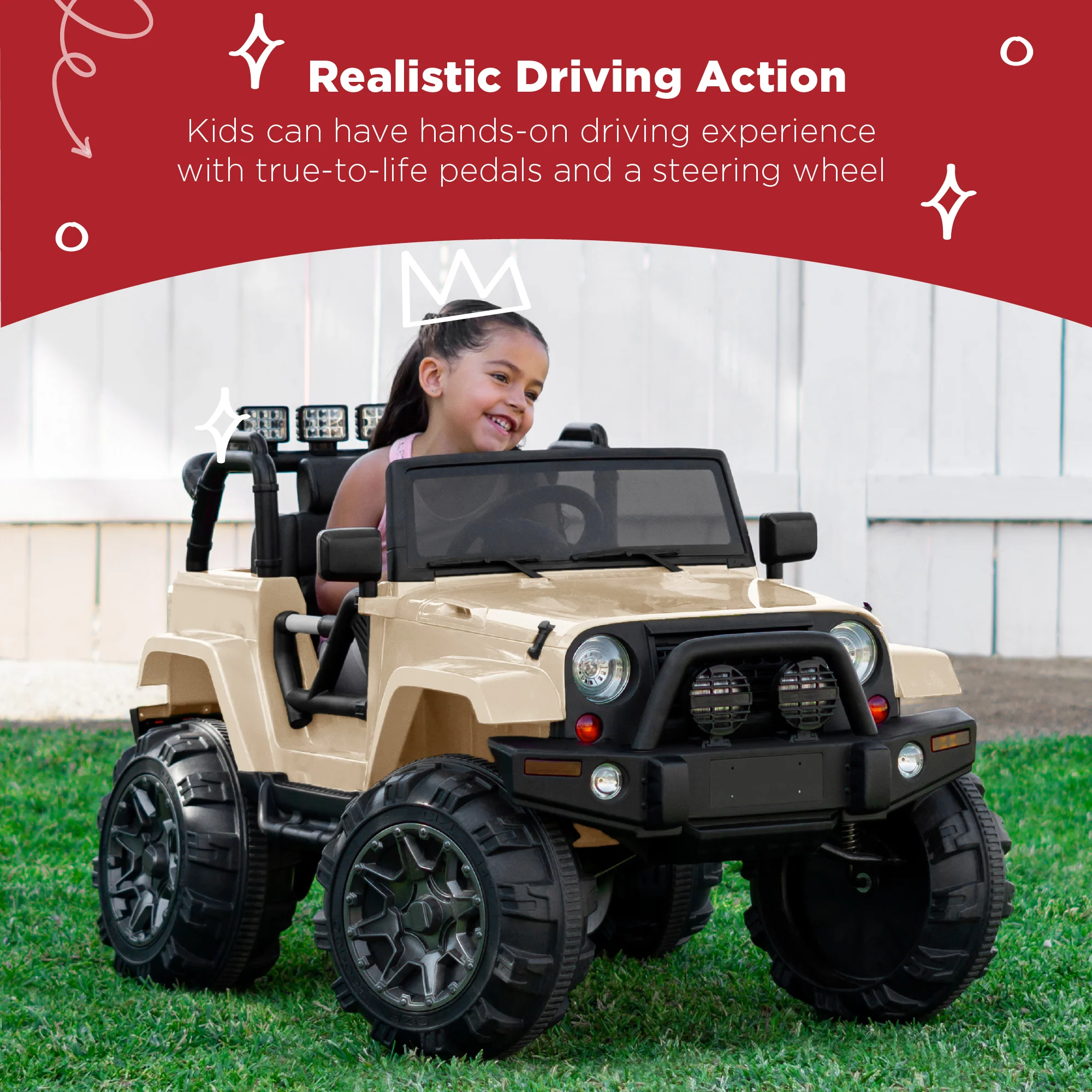 Jumbo 12V Kids Electric Ride On Car with Parent Remote, Seat Harness - Image 18