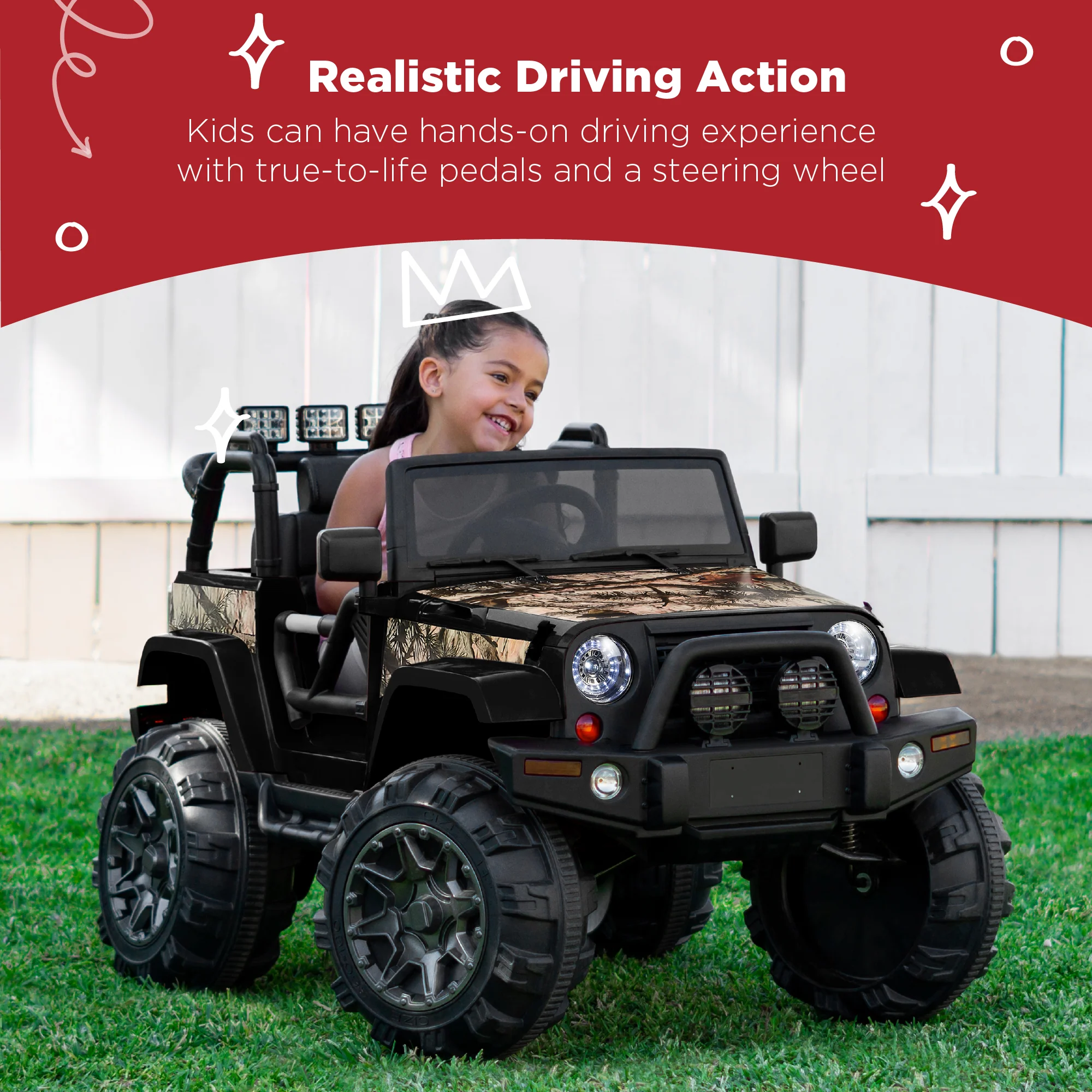 Jumbo 12V Kids Electric Ride On Car with Parent Remote, Seat Harness - Image 32