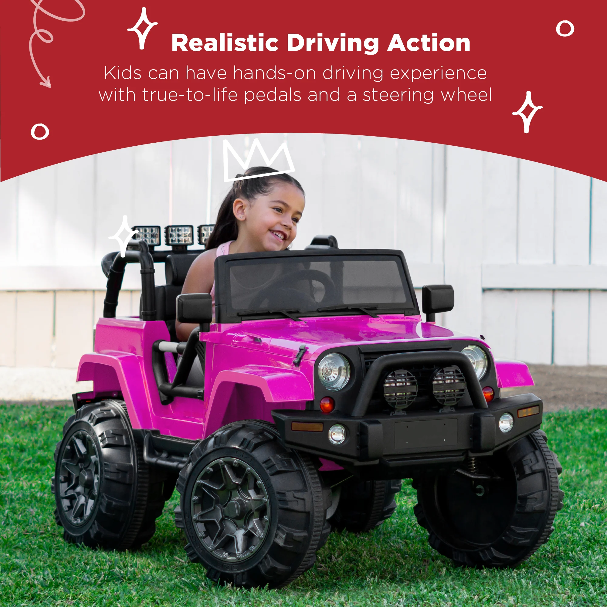 Jumbo 12V Kids Electric Ride On Car with Parent Remote, Seat Harness - Image 39