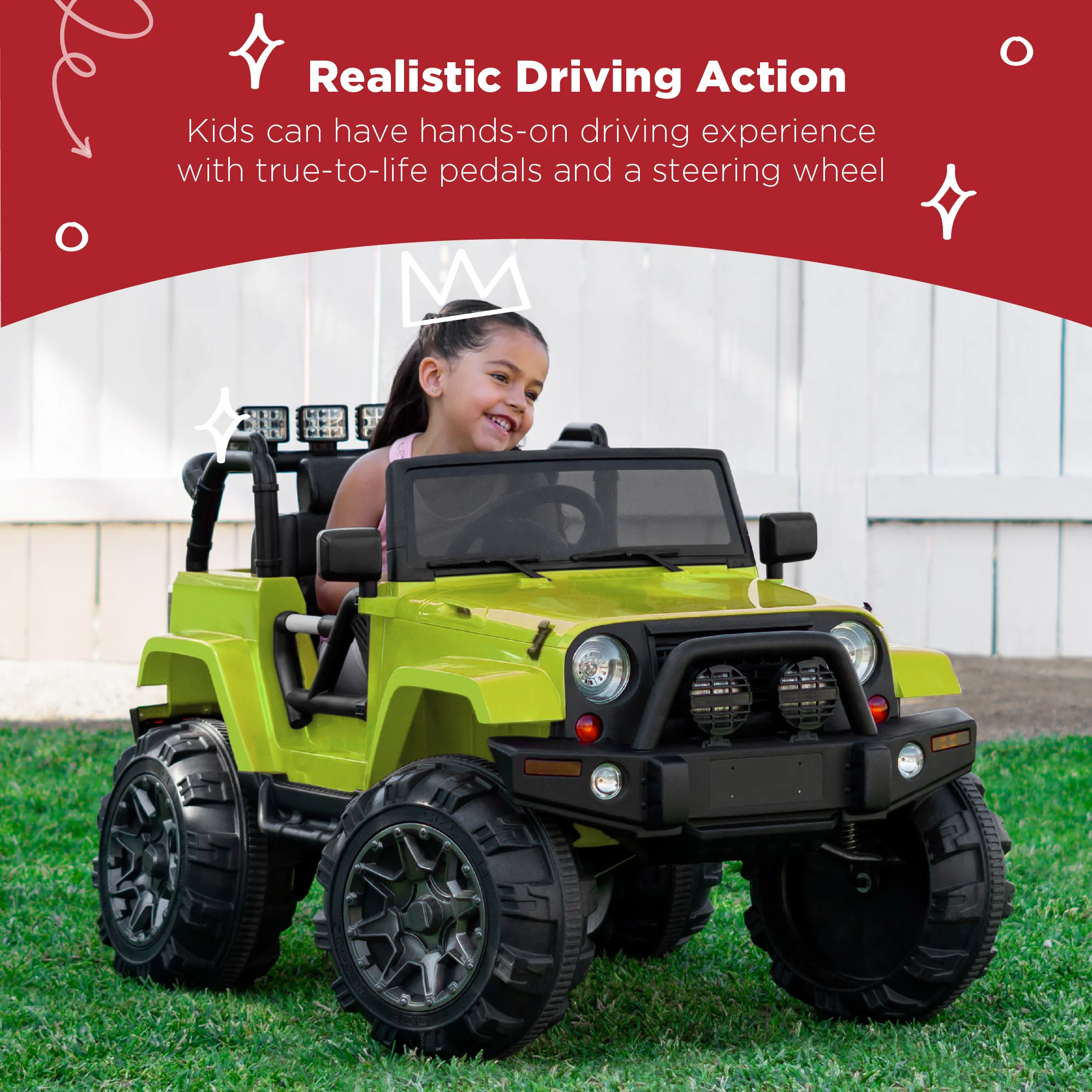 Jumbo 12V Kids Electric Ride On Car with Parent Remote, Seat Harness - Image 46