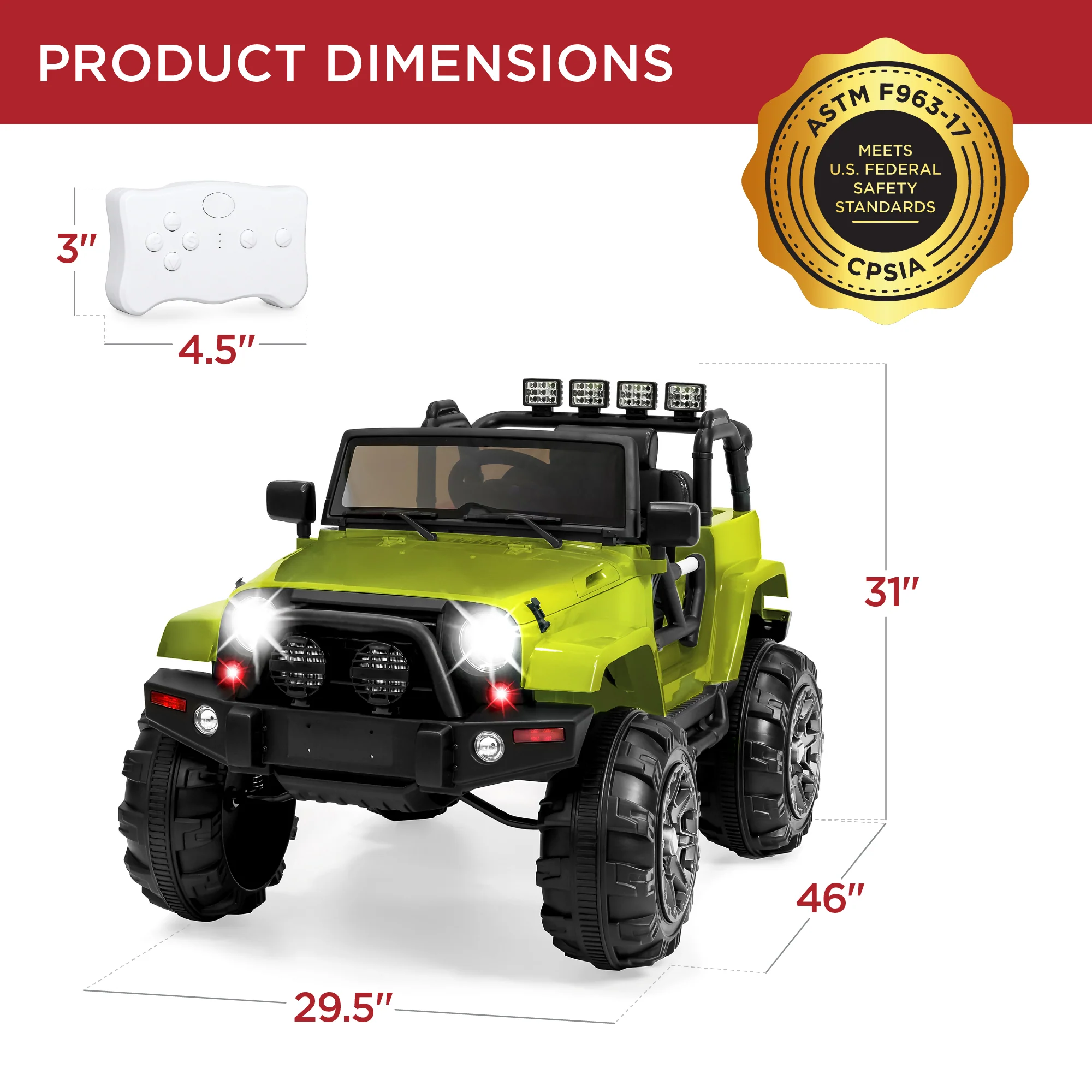 Jumbo 12V Kids Electric Ride On Car with Parent Remote, Seat Harness - Image 51