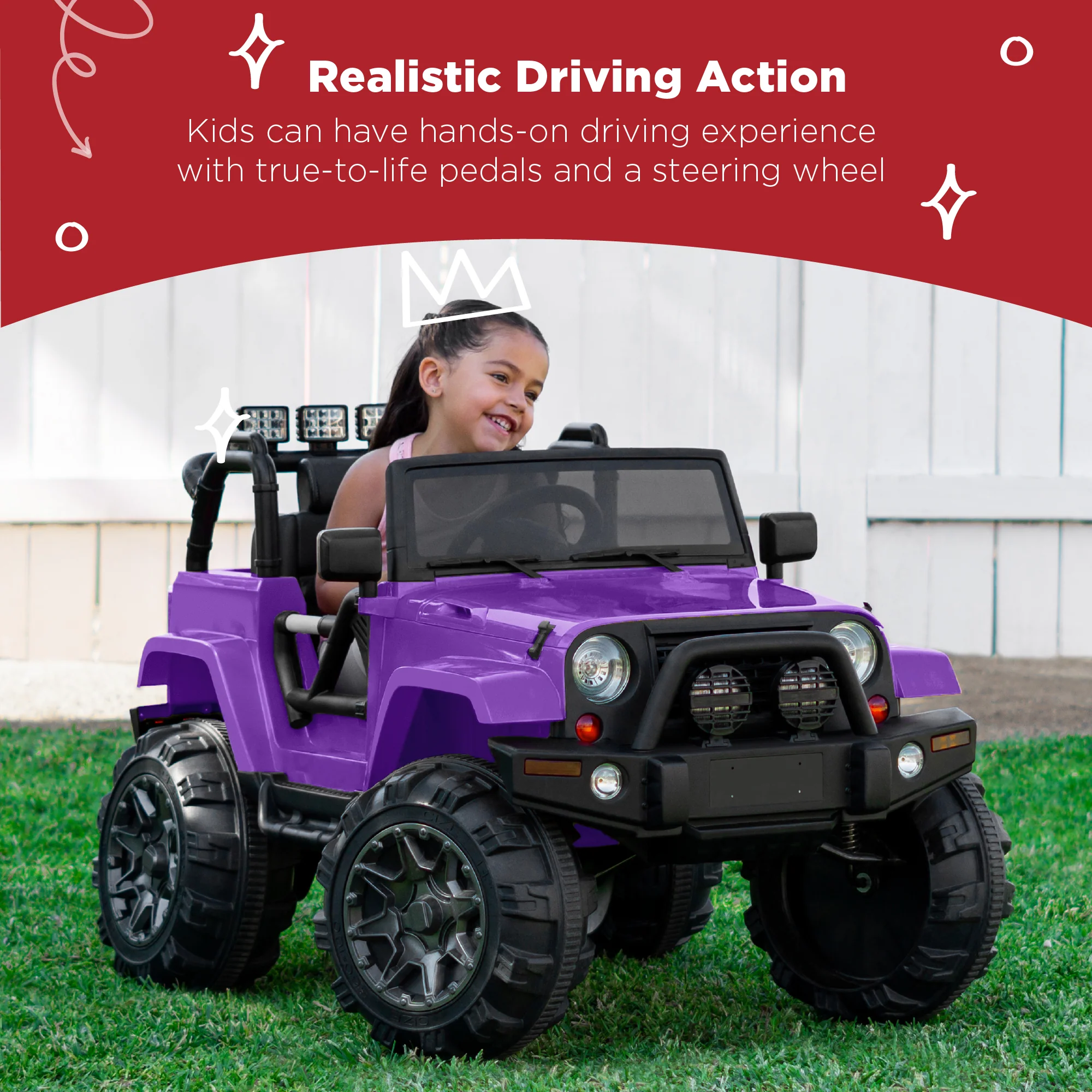 Jumbo 12V Kids Electric Ride On Car with Parent Remote, Seat Harness - Image 53