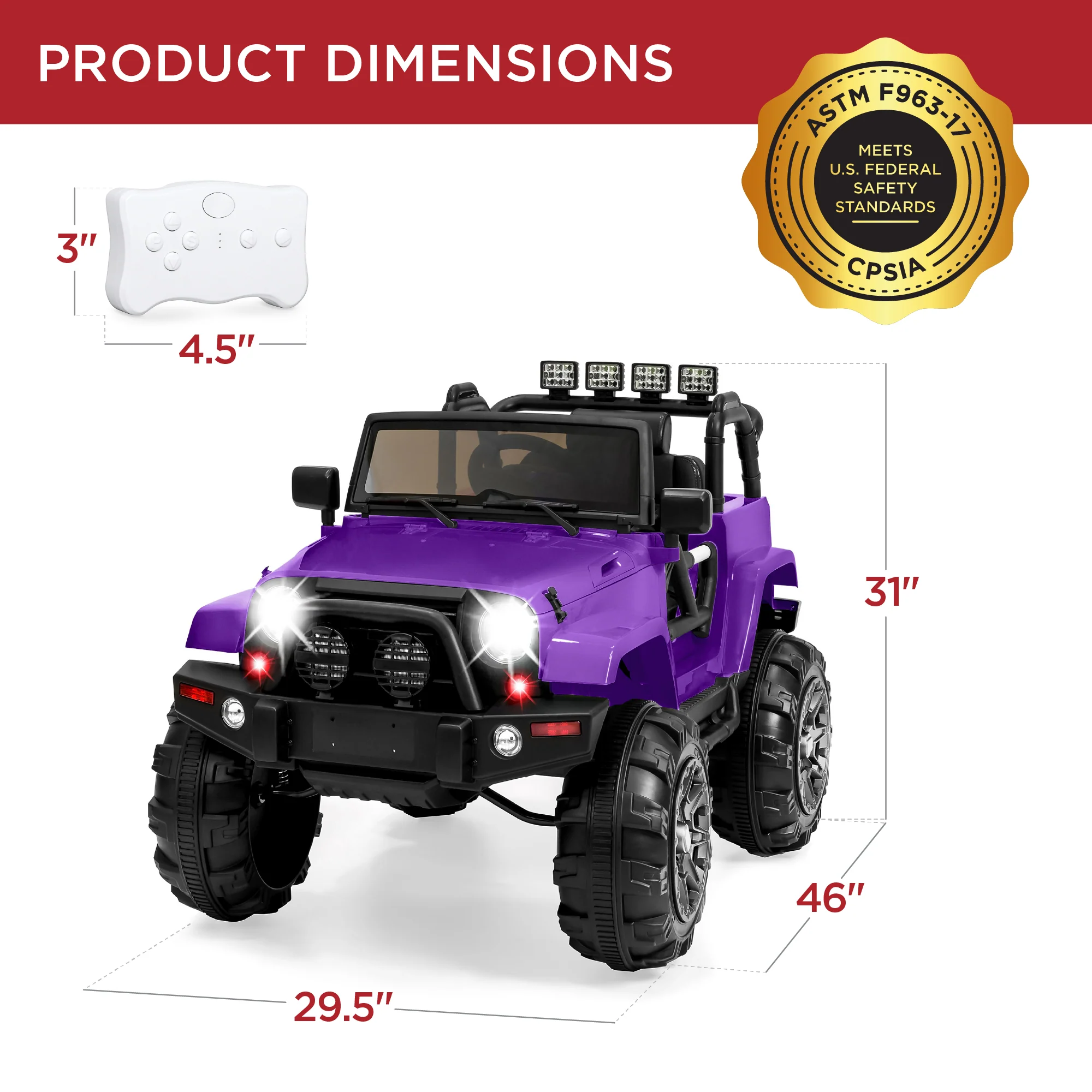 Jumbo 12V Kids Electric Ride On Car with Parent Remote, Seat Harness - Image 58