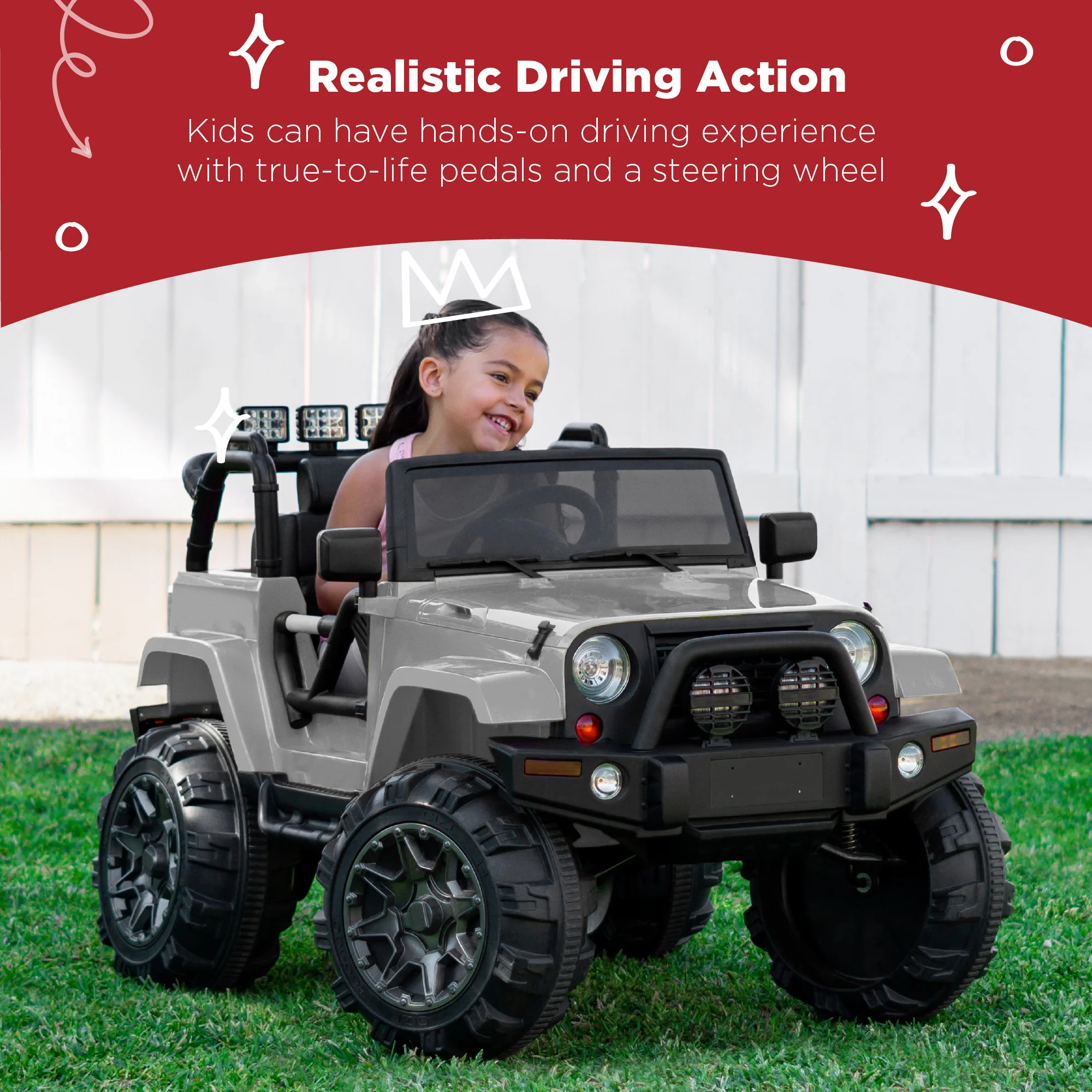 Jumbo 12V Kids Electric Ride On Car with Parent Remote, Seat Harness - Image 60