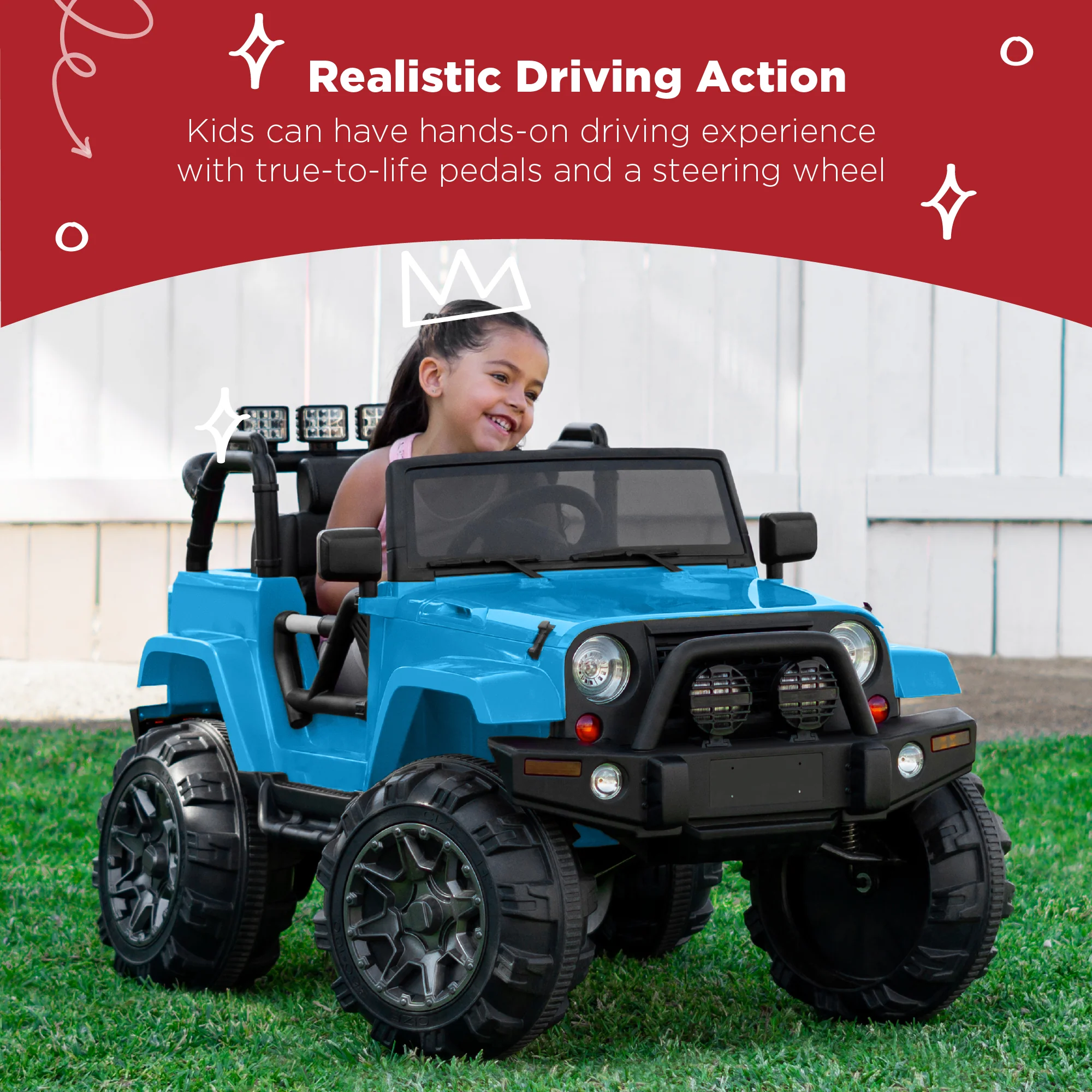 Jumbo 12V Kids Electric Ride On Car with Parent Remote, Seat Harness - Image 72