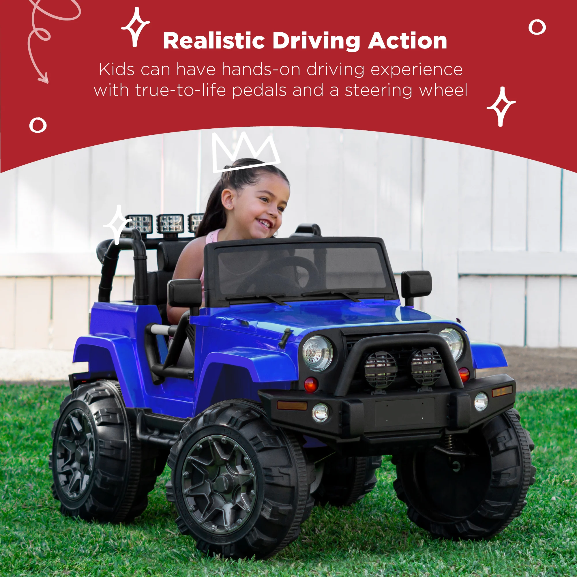 Jumbo 12V Kids Electric Ride On Car with Parent Remote, Seat Harness - Image 79