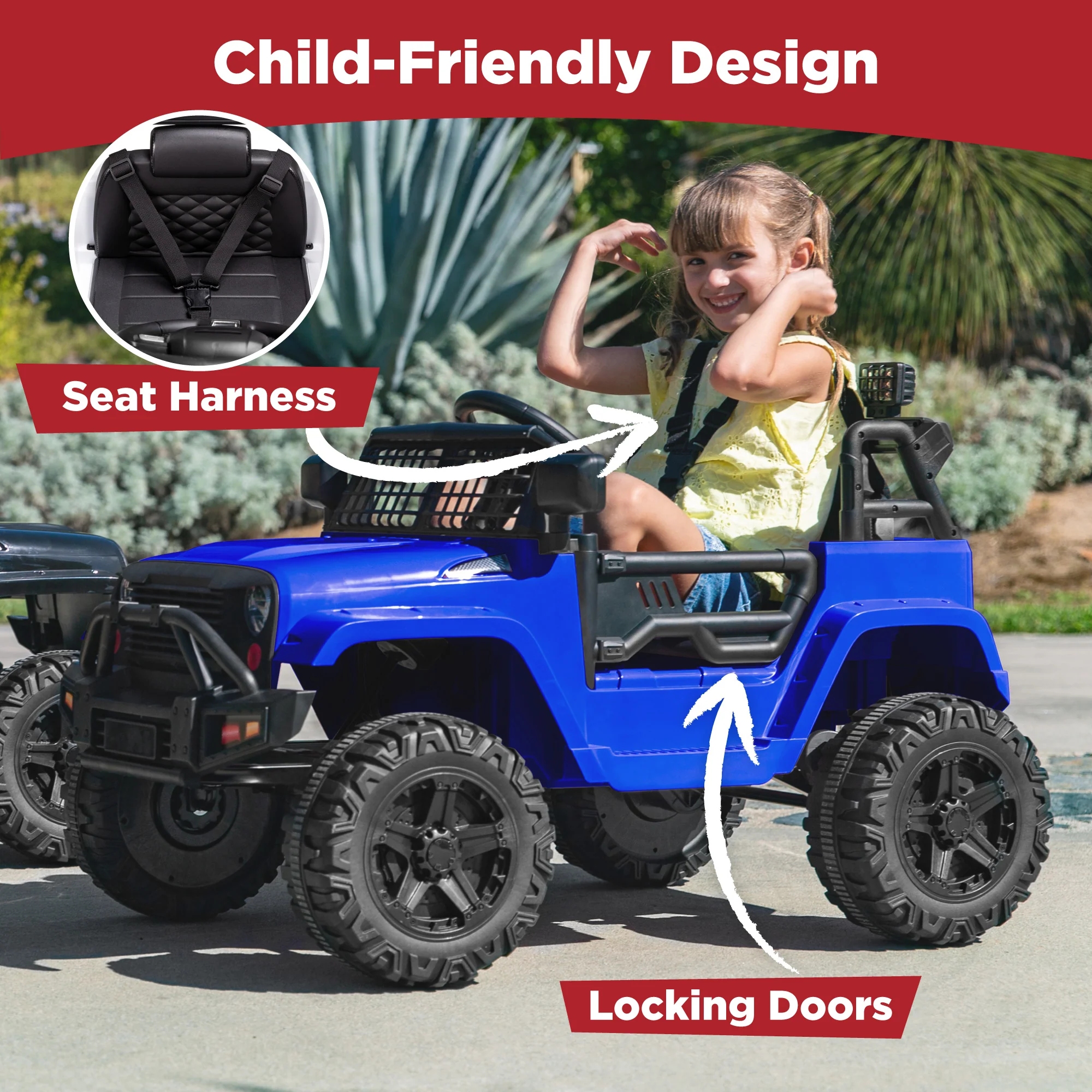 12V Kids Ride-On Truck Car w/ Parent Remote Control, Spring Suspension - Image 12
