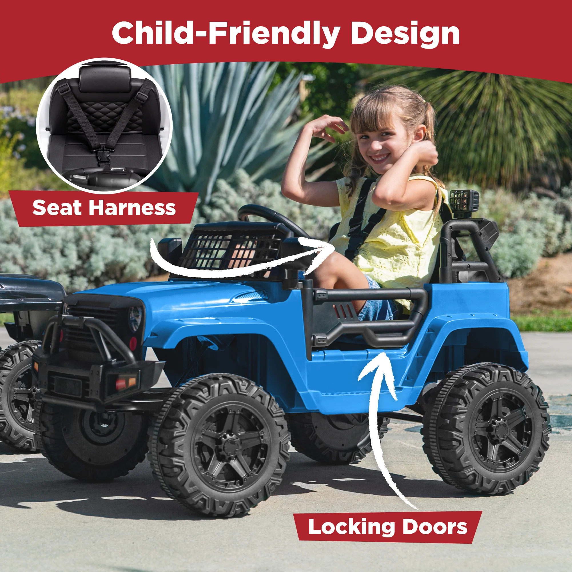 12V Kids Ride-On Truck Car w/ Parent Remote Control, Spring Suspension - Image 26