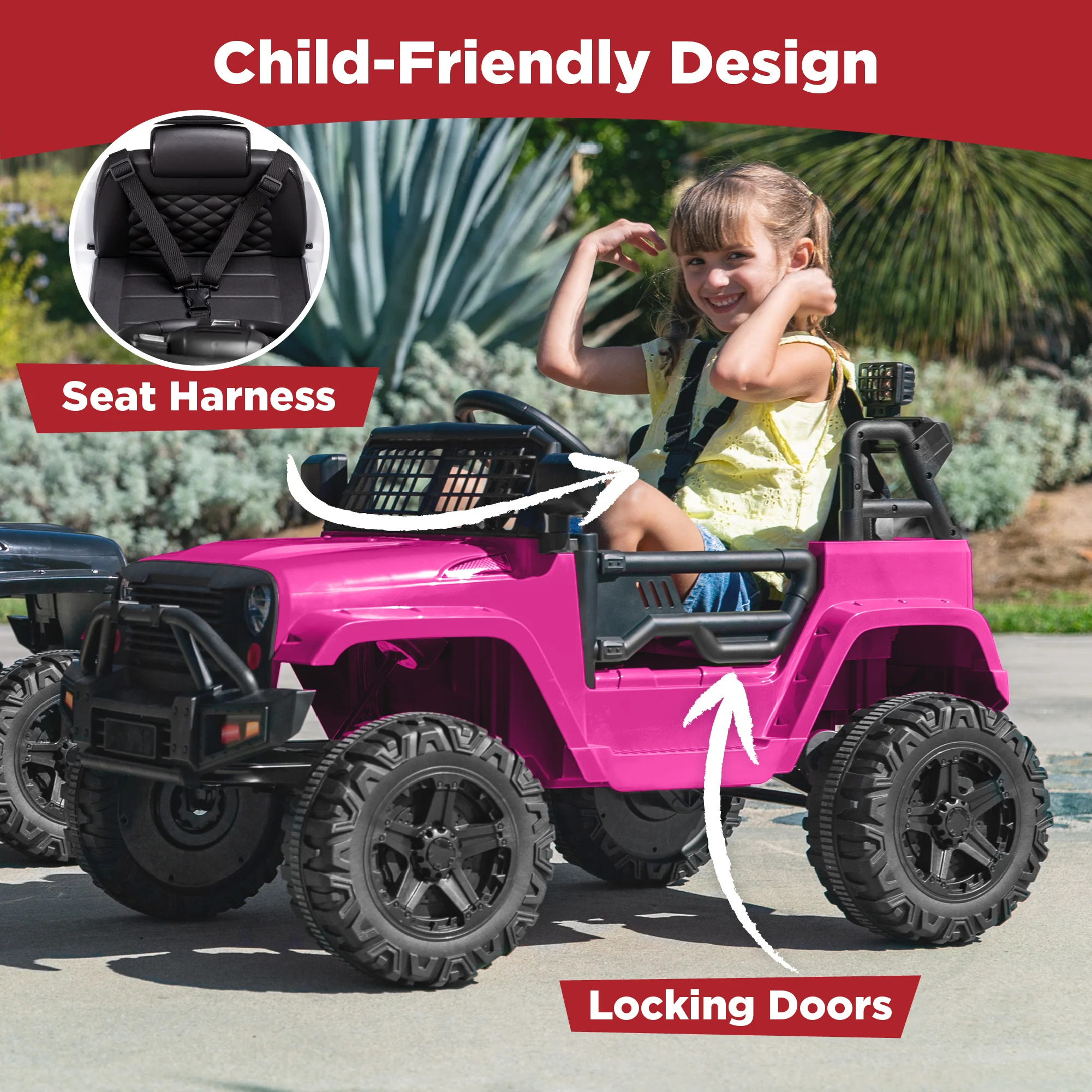 12V Kids Ride-On Truck Car w/ Parent Remote Control, Spring Suspension - Image 40