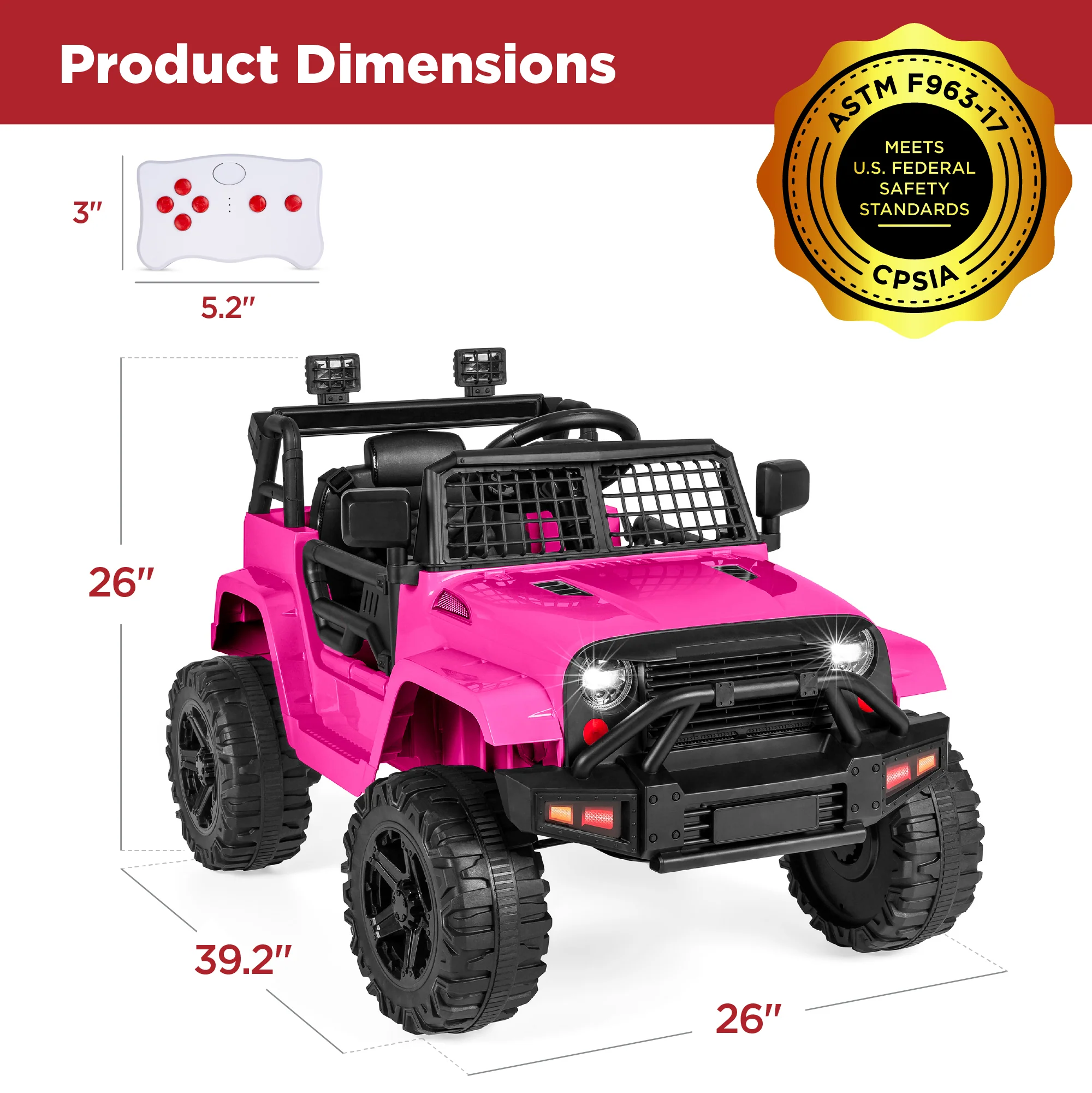 12V Kids Ride-On Truck Car w/ Parent Remote Control, Spring Suspension - Image 42