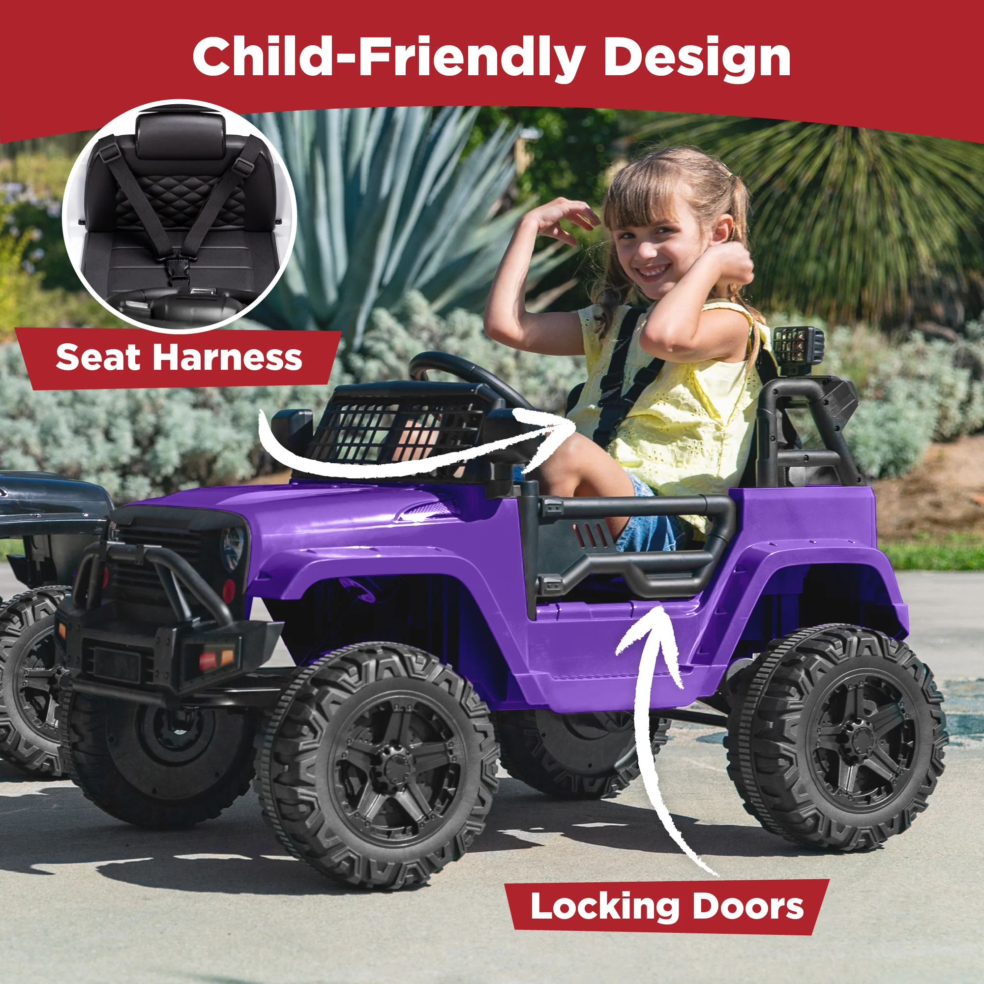 12V Kids Ride-On Truck Car w/ Parent Remote Control, Spring Suspension - Image 82