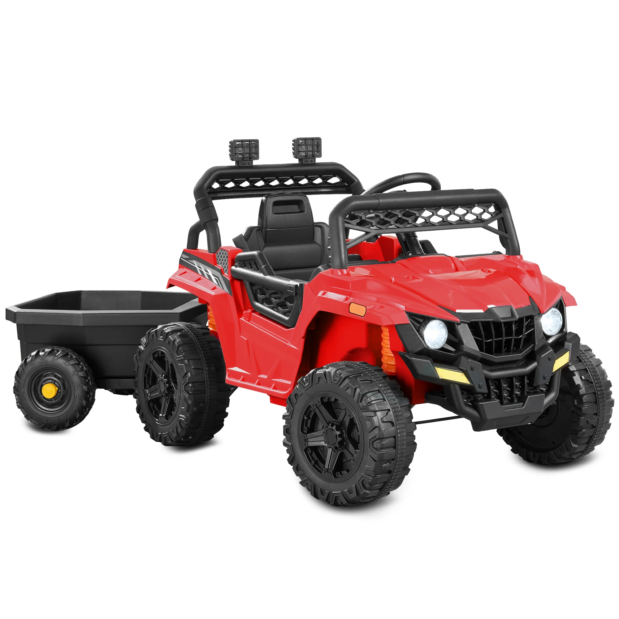 12V Kids Ride-On UTV and Trailer w/Parent Remote Control, LED Lights - Image 10