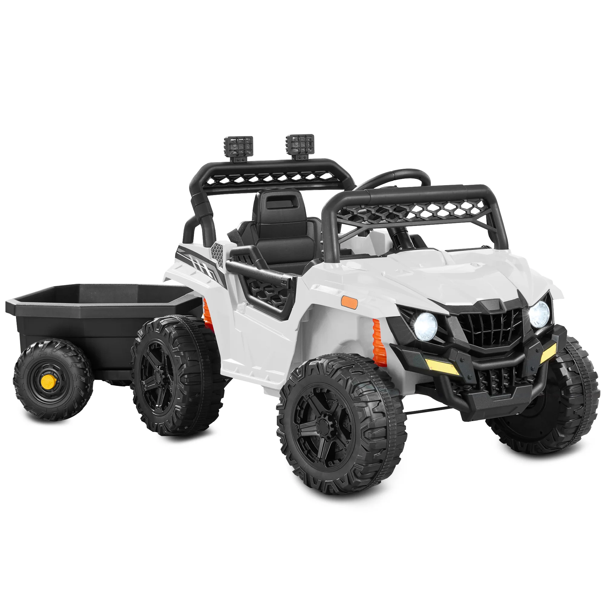 12V Kids Ride-On UTV and Trailer w/Parent Remote Control, LED Lights - Image 37
