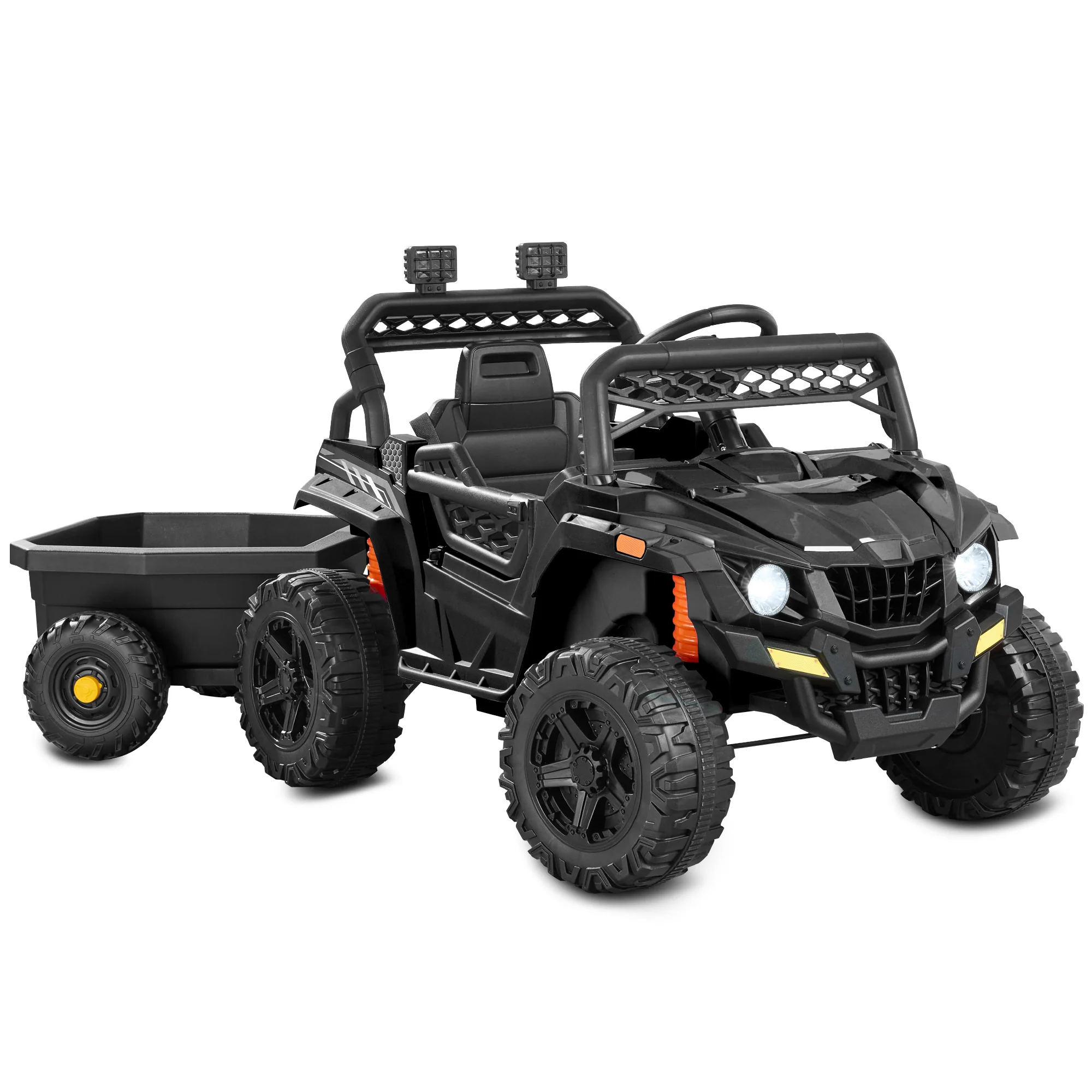 12V Kids Ride-On UTV and Trailer w/Parent Remote Control, LED Lights - Image 46